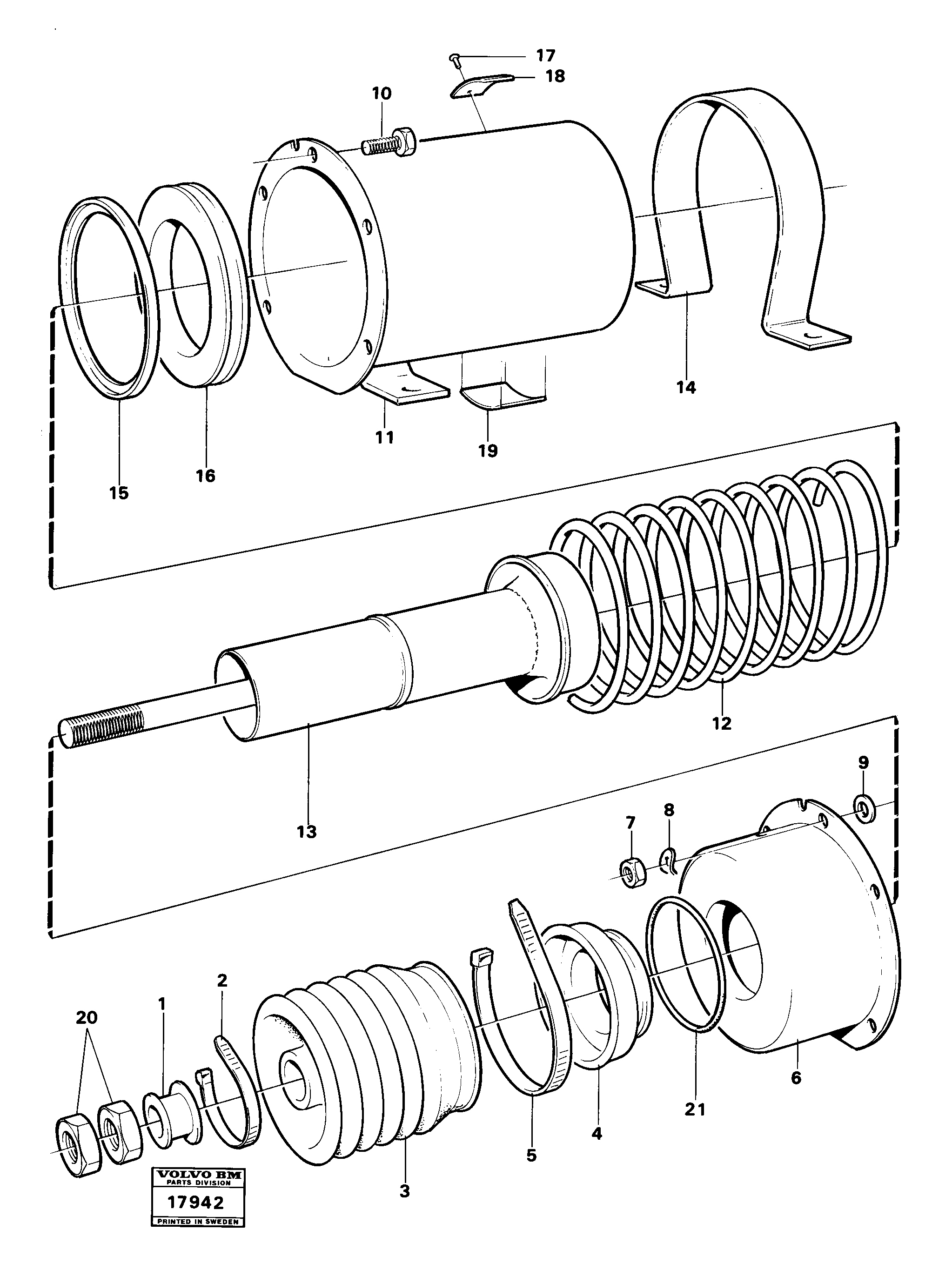 Схема запчастей Volvo 4400 4400 - 17531 Brake cylinder 