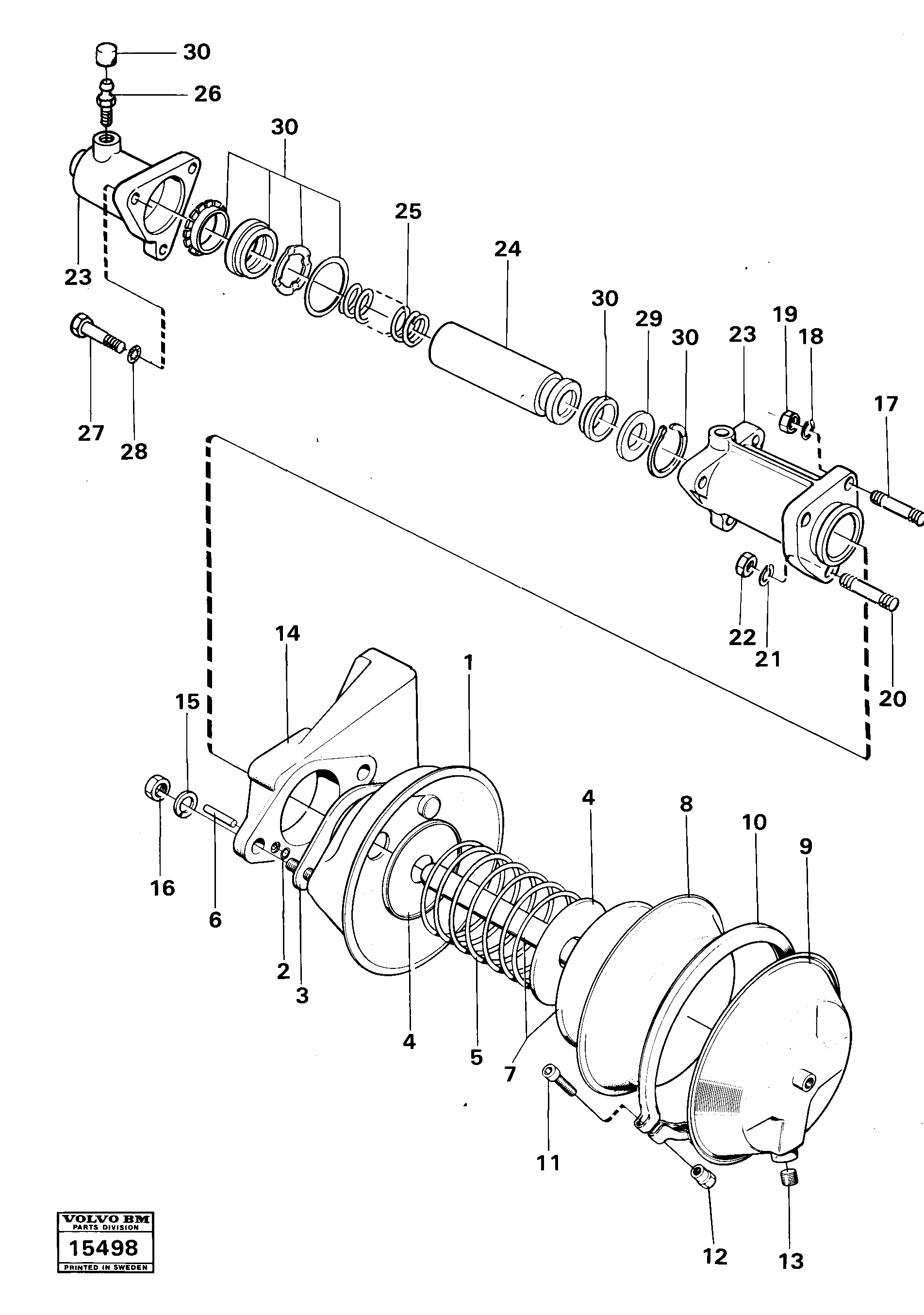 Схема запчастей Volvo 4400 4400 - 49326 Brake unit tillv nr -4525 