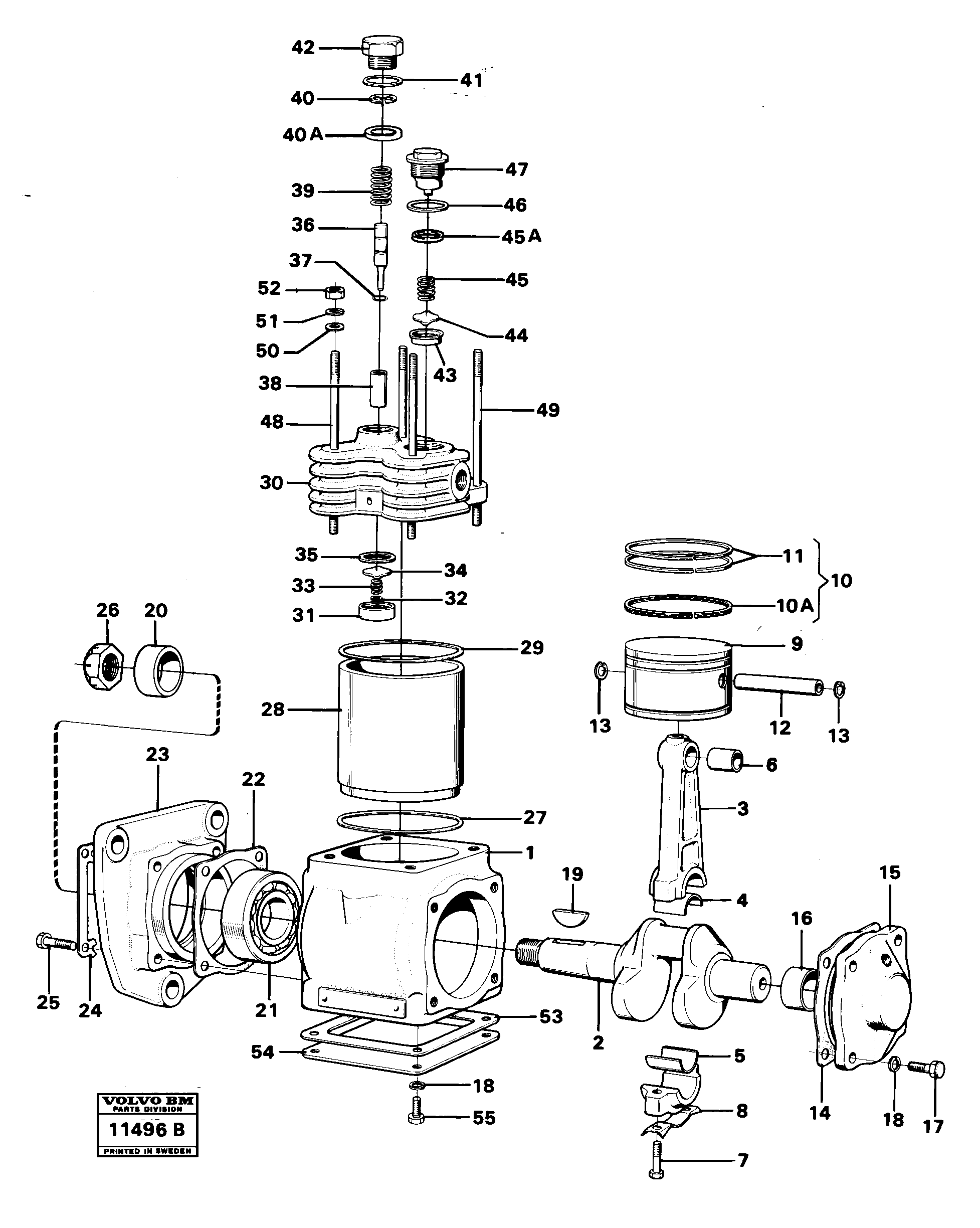 Схема запчастей Volvo 4400 4400 - 59268 Air compressor 