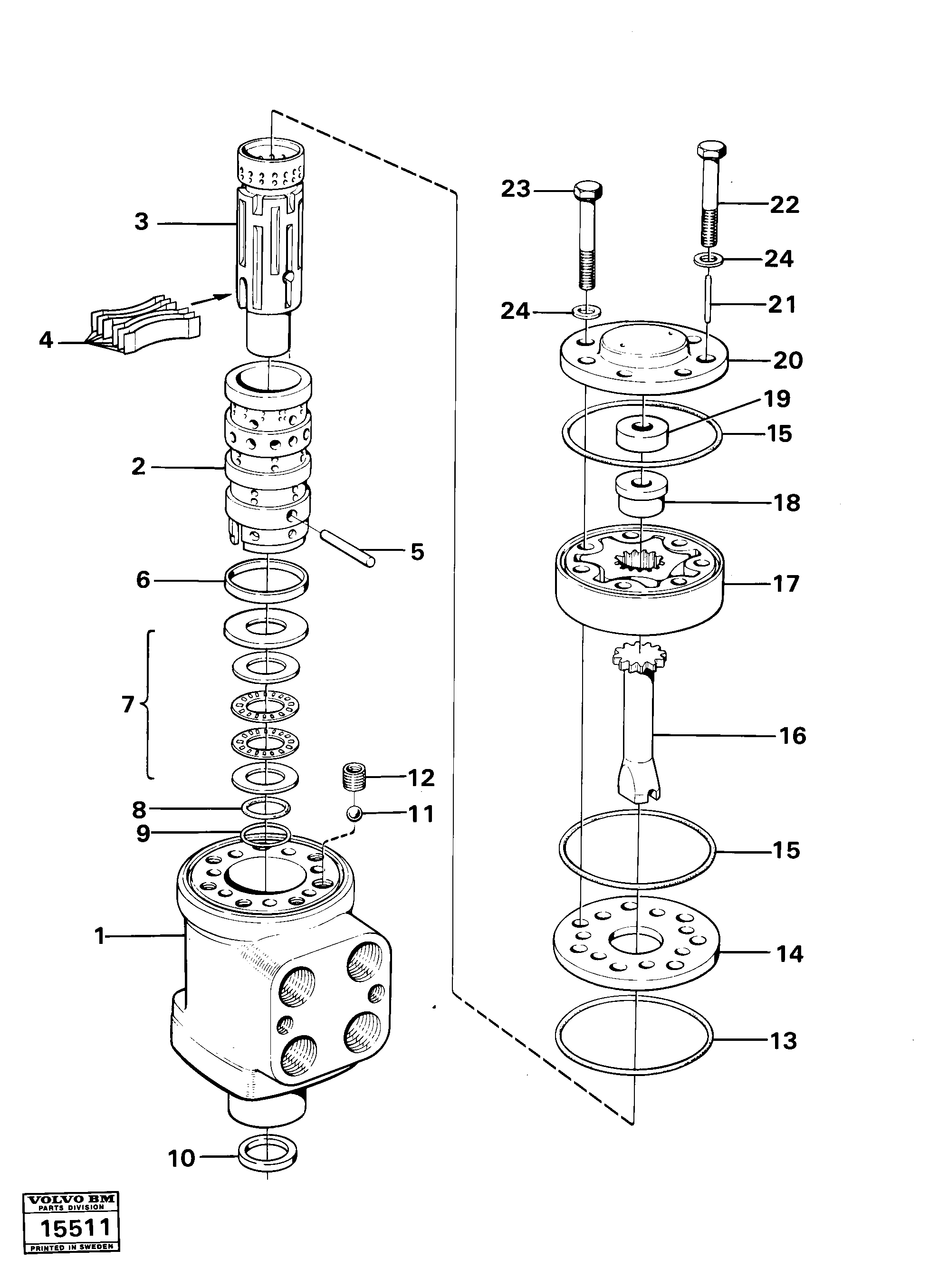 Схема запчастей Volvo 4400 4400 - 16750 Steering unit 