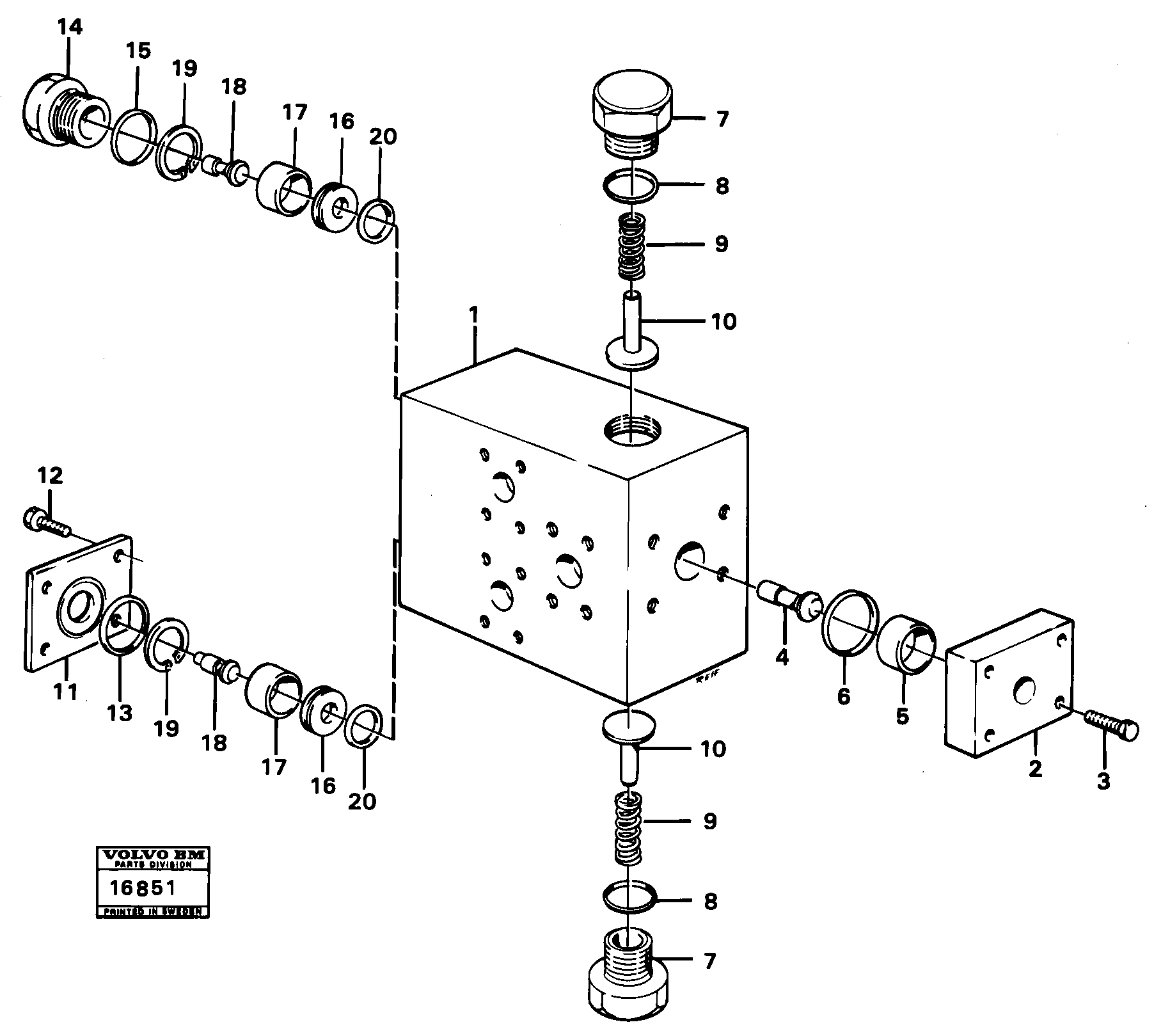 Схема запчастей Volvo 4400 4400 - 16753 Valve 98642 