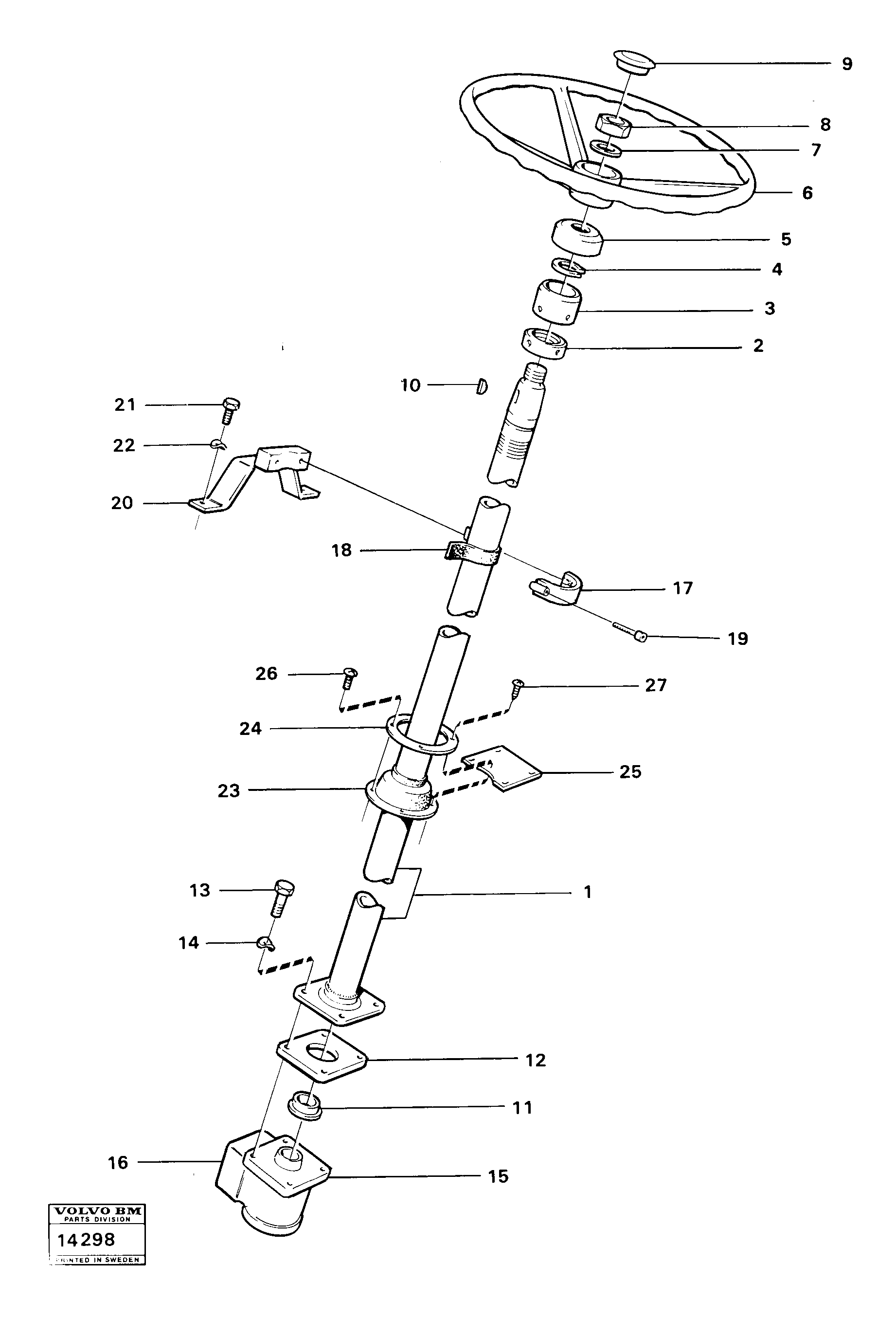 Схема запчастей Volvo 4400 4400 - 24847 Steering column with fitting parts 