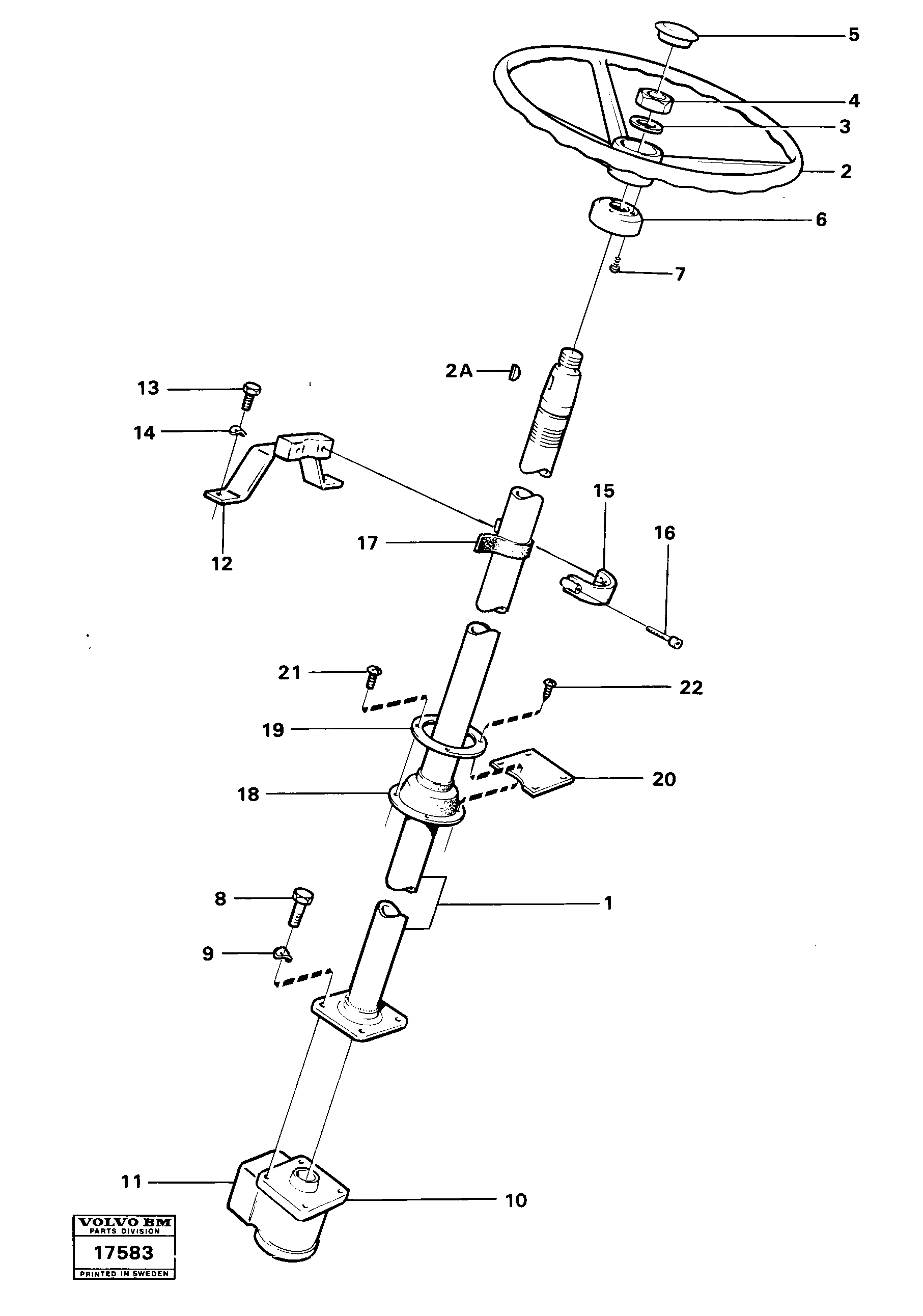 Схема запчастей Volvo 4400 4400 - 25567 Steering column with fitting parts Prod Nr 33205, 33210 