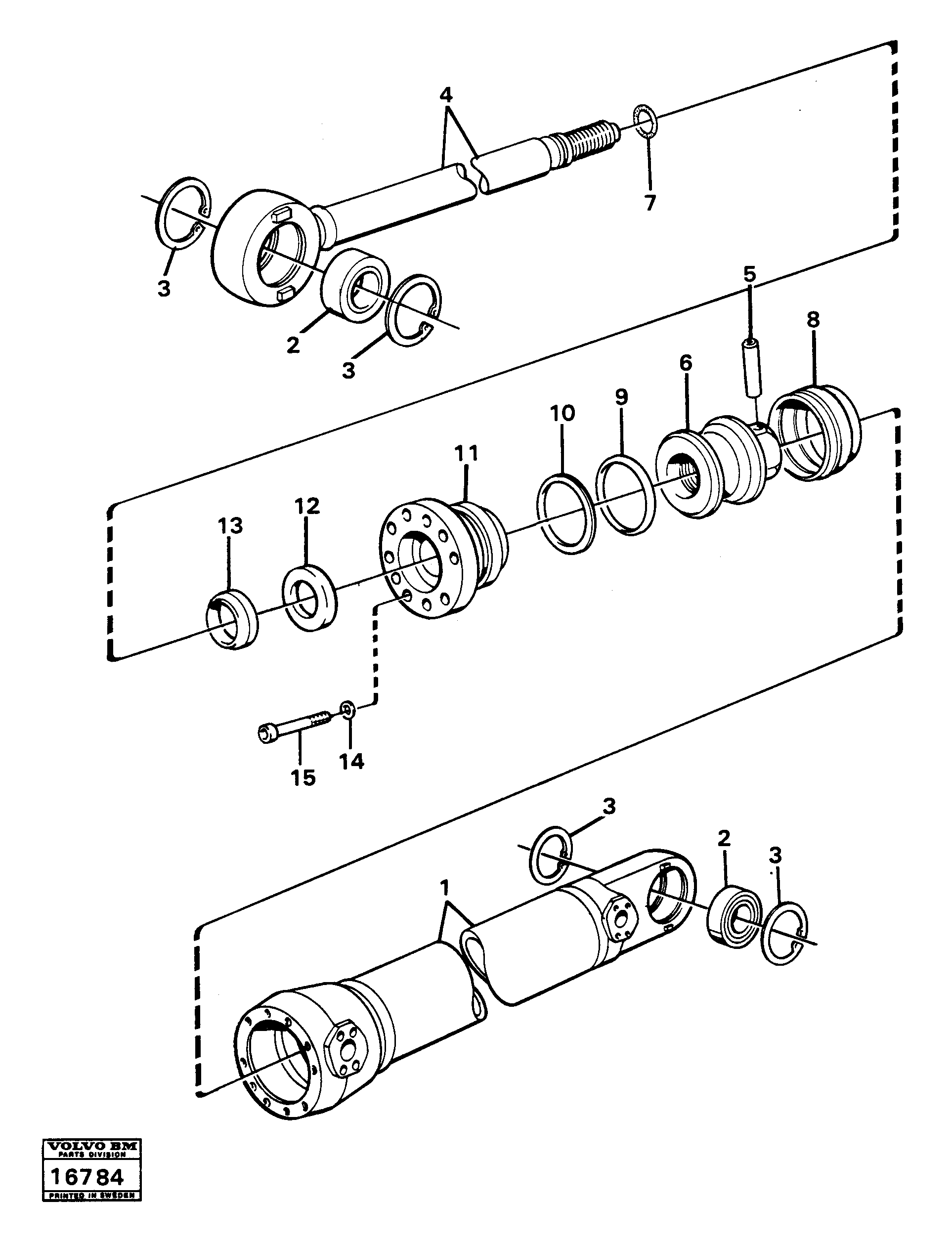 Схема запчастей Volvo 4400 4400 - 25570 Hydraulic cylinder tillv nr 4526- 