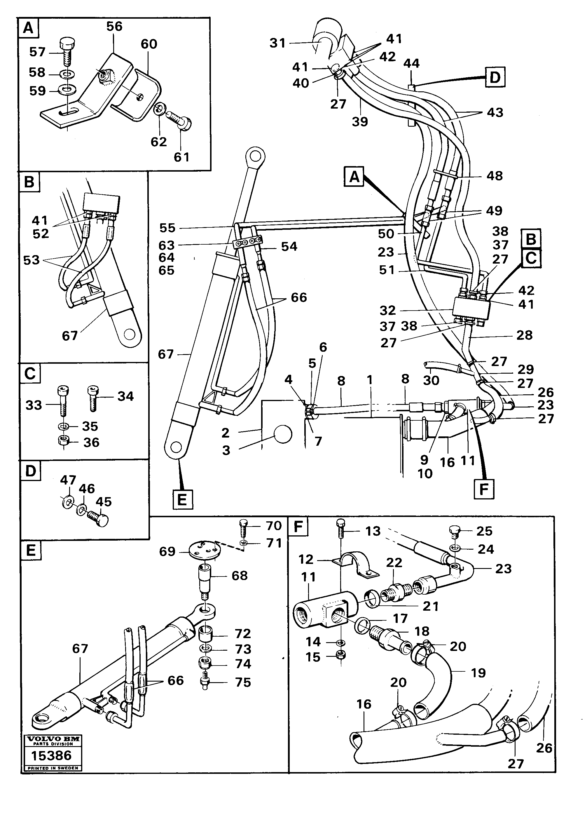 Схема запчастей Volvo 4400 4400 - 96737 Steering system tillv nr -4525 