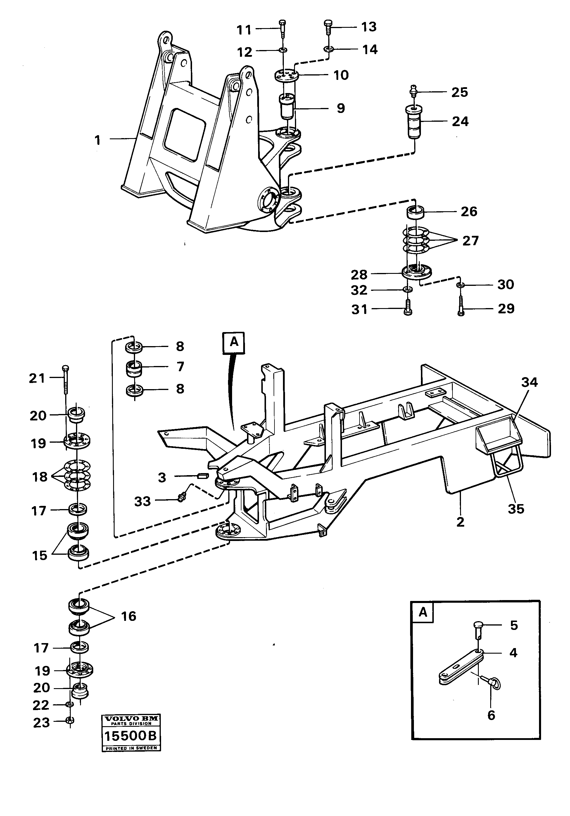 Схема запчастей Volvo 4400 4400 - 1621 Frame 