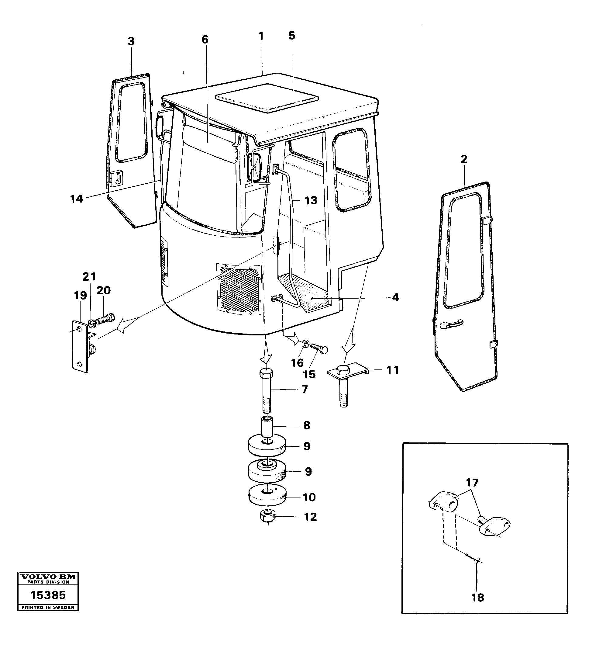 Схема запчастей Volvo 4400 4400 - 16393 Drivers cab Prod Nr 33201, 33202 