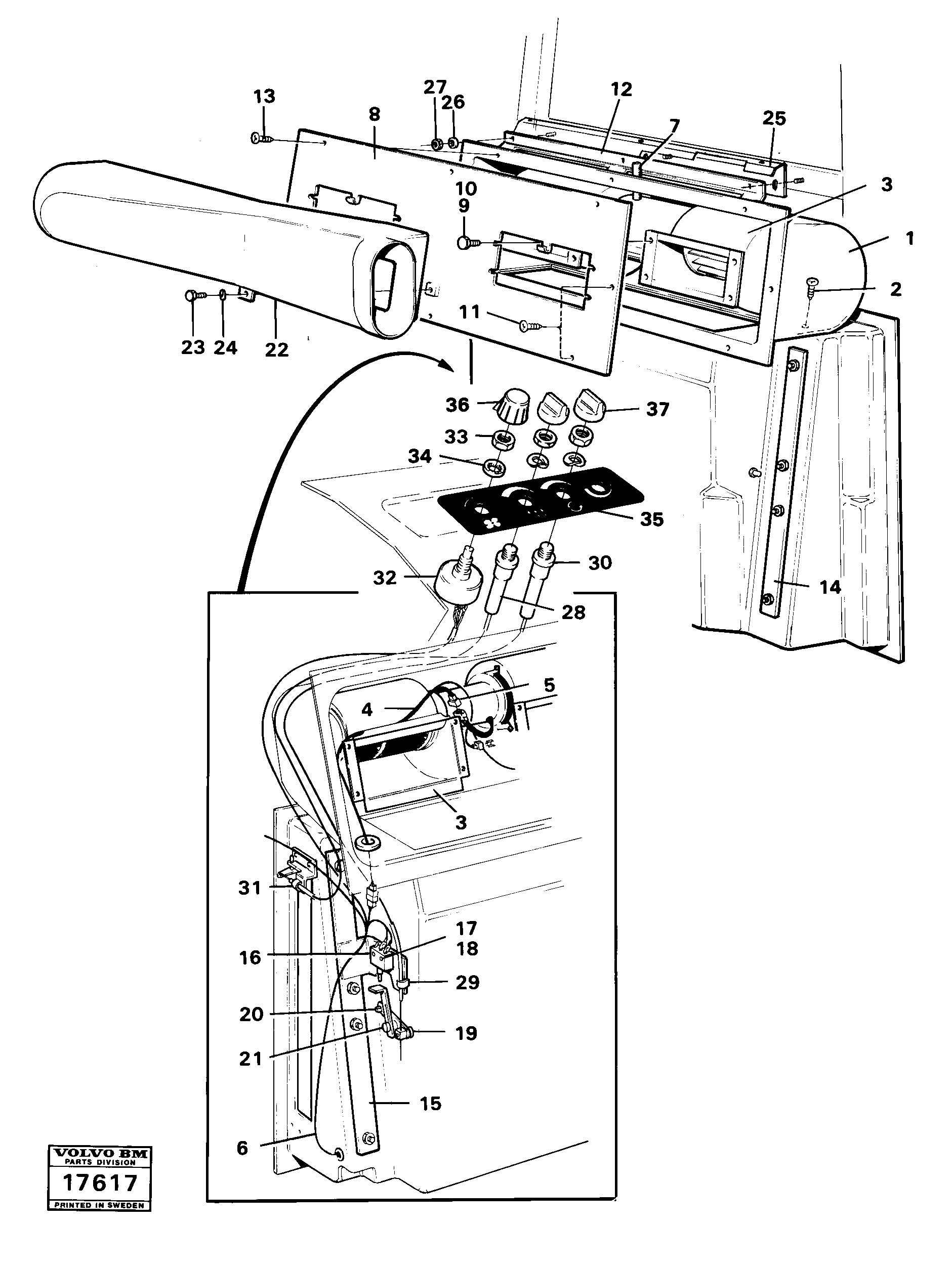 Схема запчастей Volvo 4400 4400 - 39783 Controls prod nr 33205,33210 