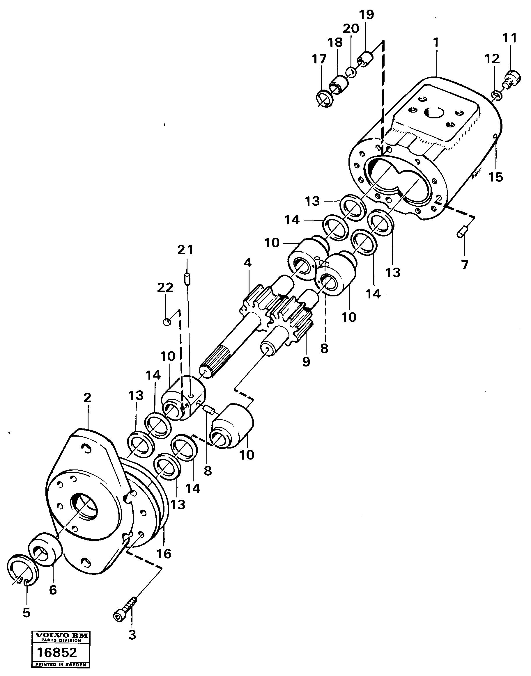 Схема запчастей Volvo 4400 4400 - 20929 Hydraulic pump 98642 