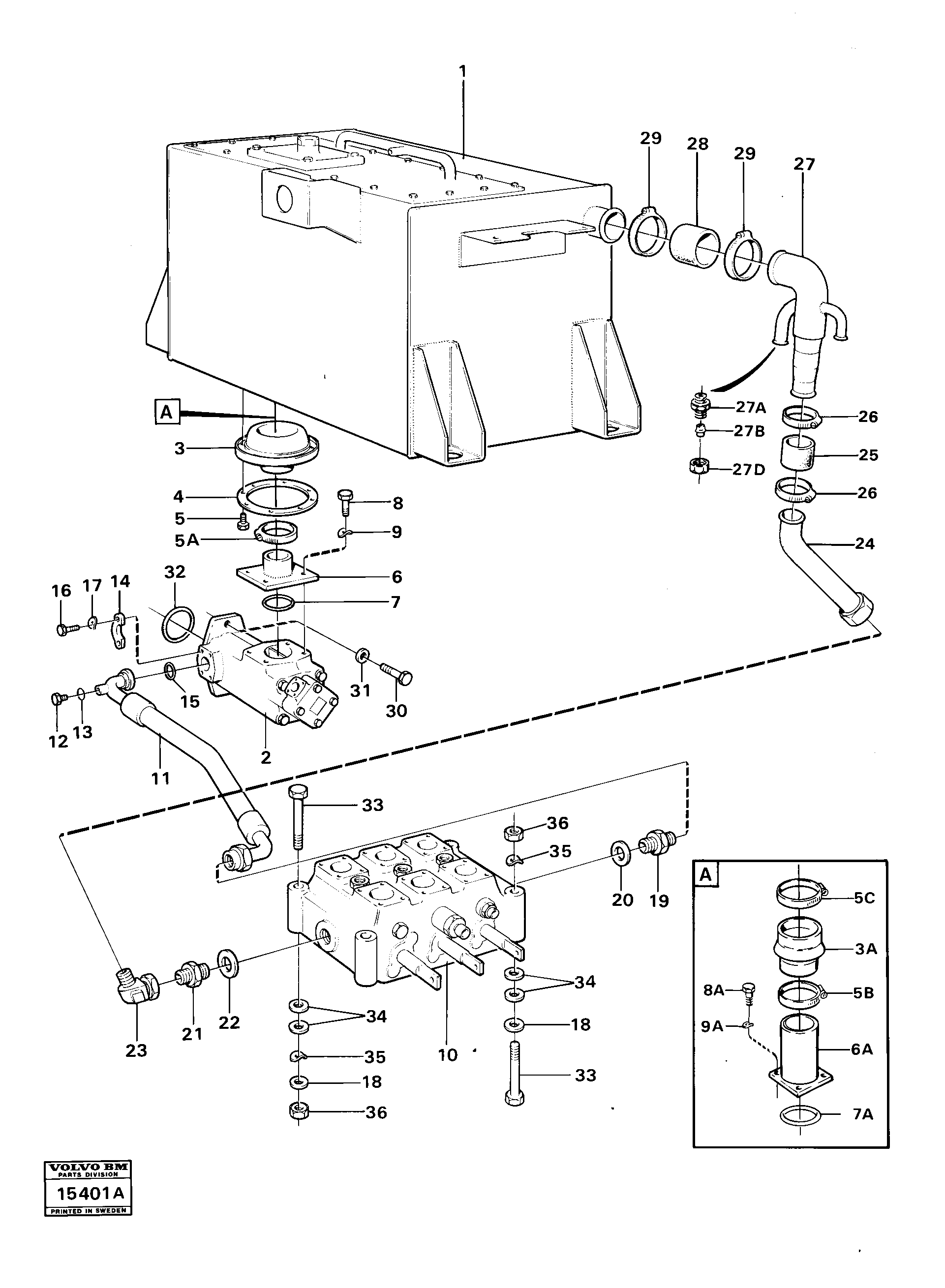 Схема запчастей Volvo 4400 4400 - 25839 Feed lines 