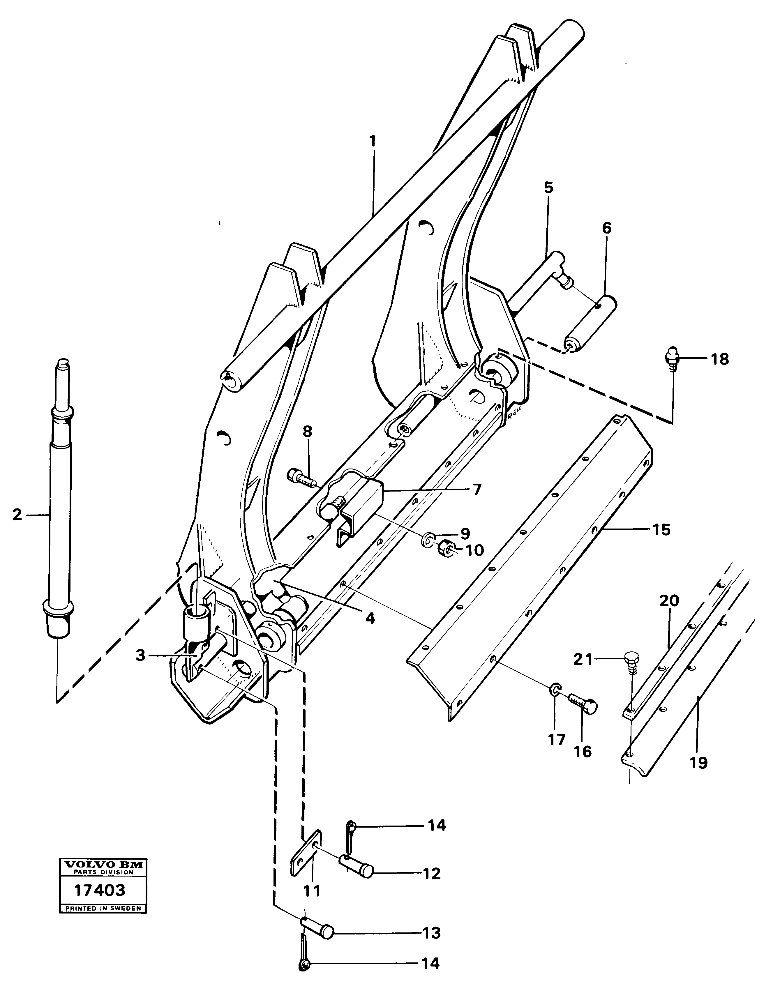 Схема запчастей Volvo 4400 4400 - 23912 Mechanical attachment bracket 98052 