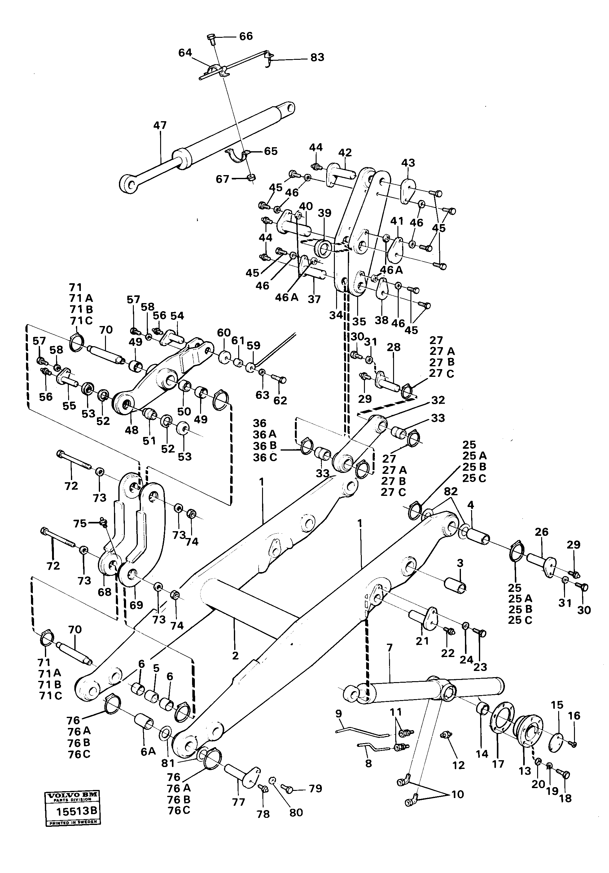 Схема запчастей Volvo 4400 4400 - 34476 Lifting unit 