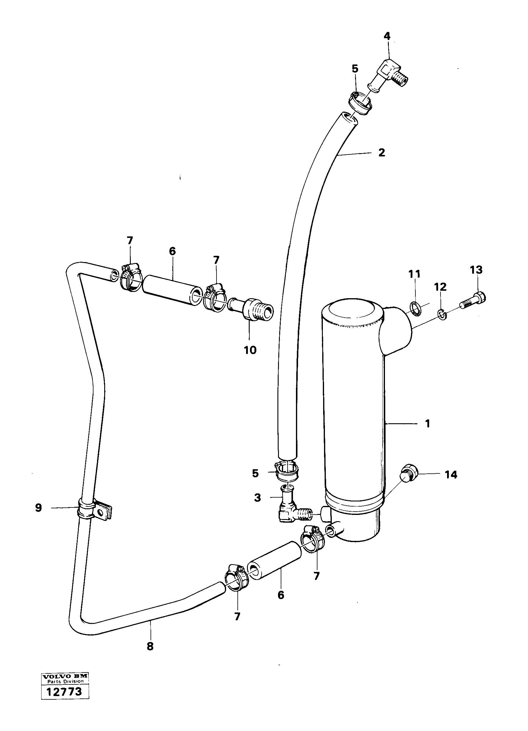 Схема запчастей Volvo 4500 4500 - 81612 Oil cooler td 70 h 