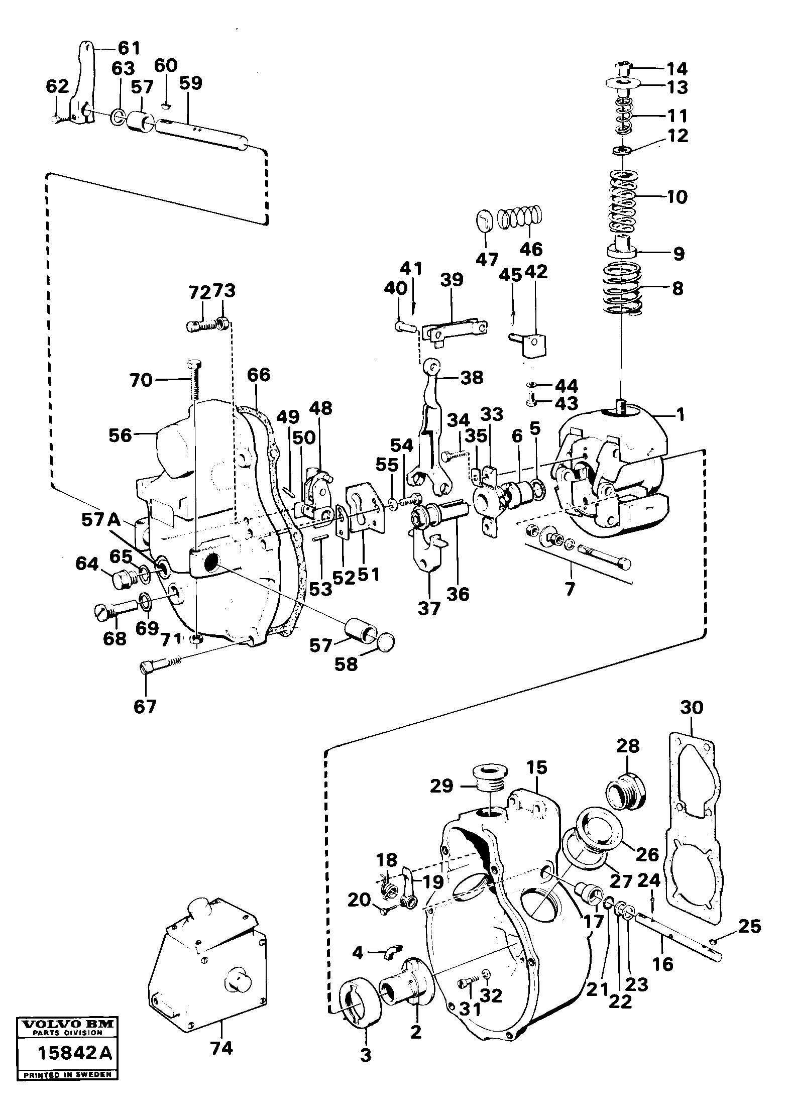 Схема запчастей Volvo 4500 4500 - 68462 Centrifugal governor 