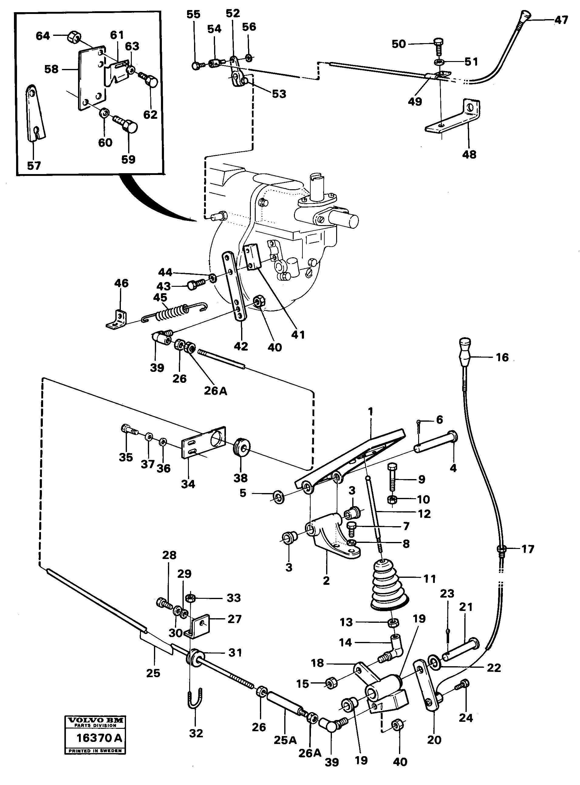 Схема запчастей Volvo 4500 4500 - 1275 Regulator control 