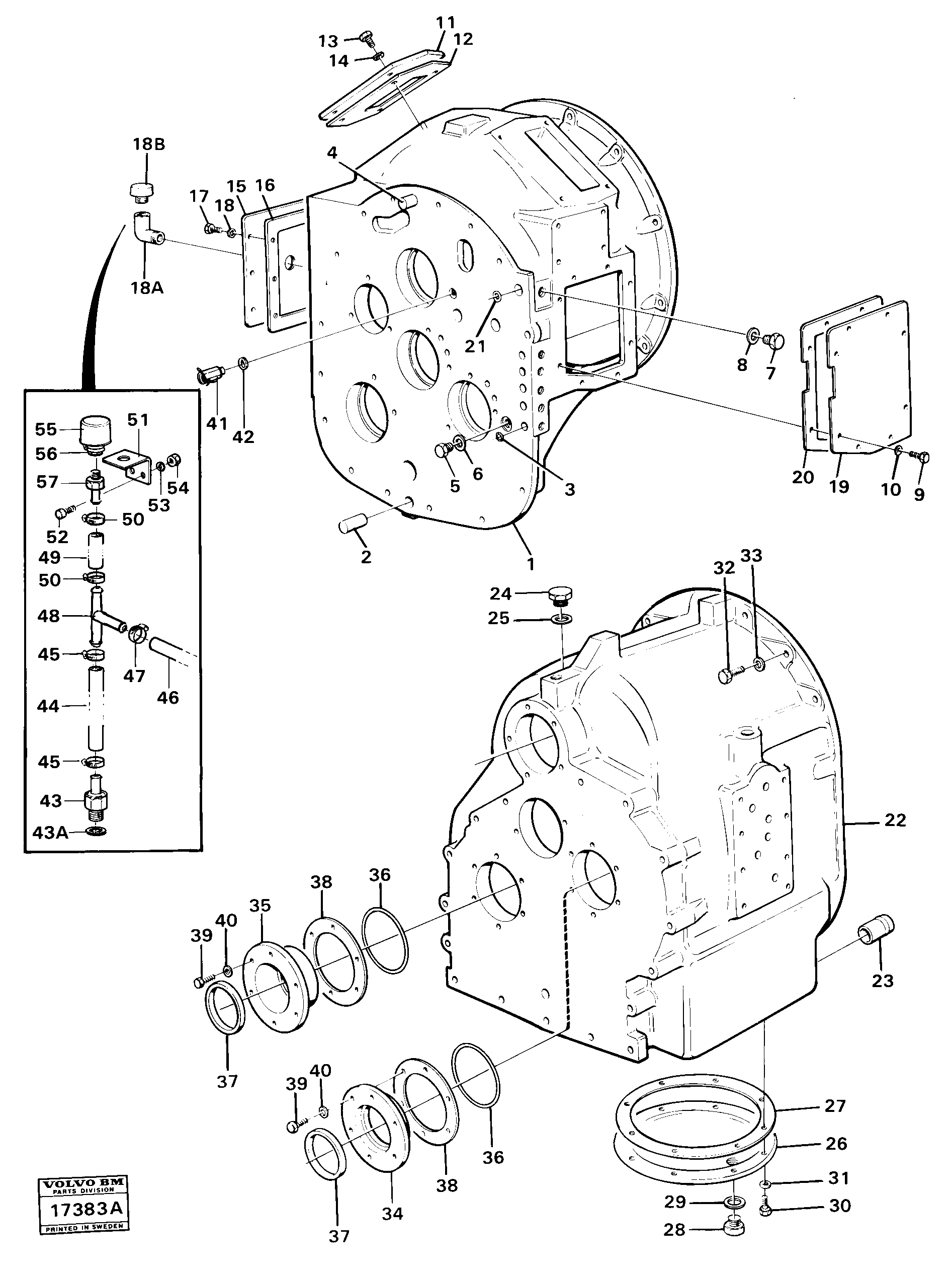 Схема запчастей Volvo 4500 4500 - 67546 Differential housing 