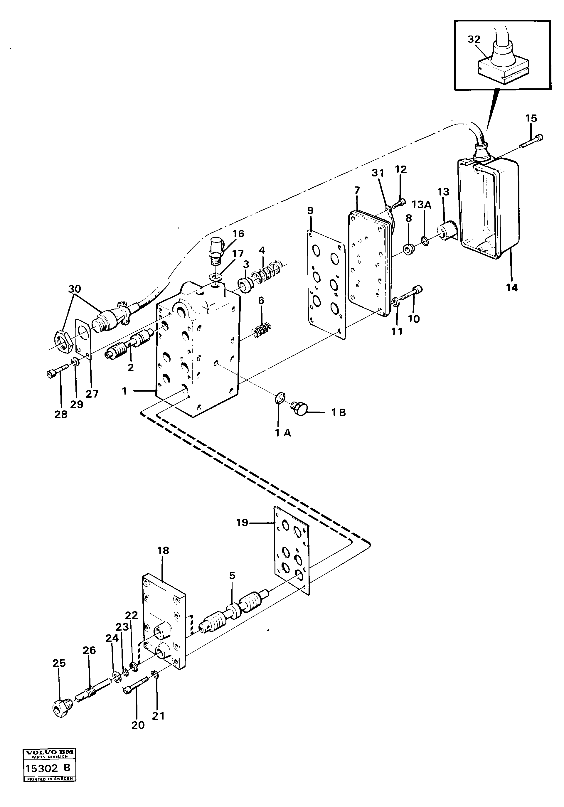 Схема запчастей Volvo 4500 4500 - 92711 Range selector valve 