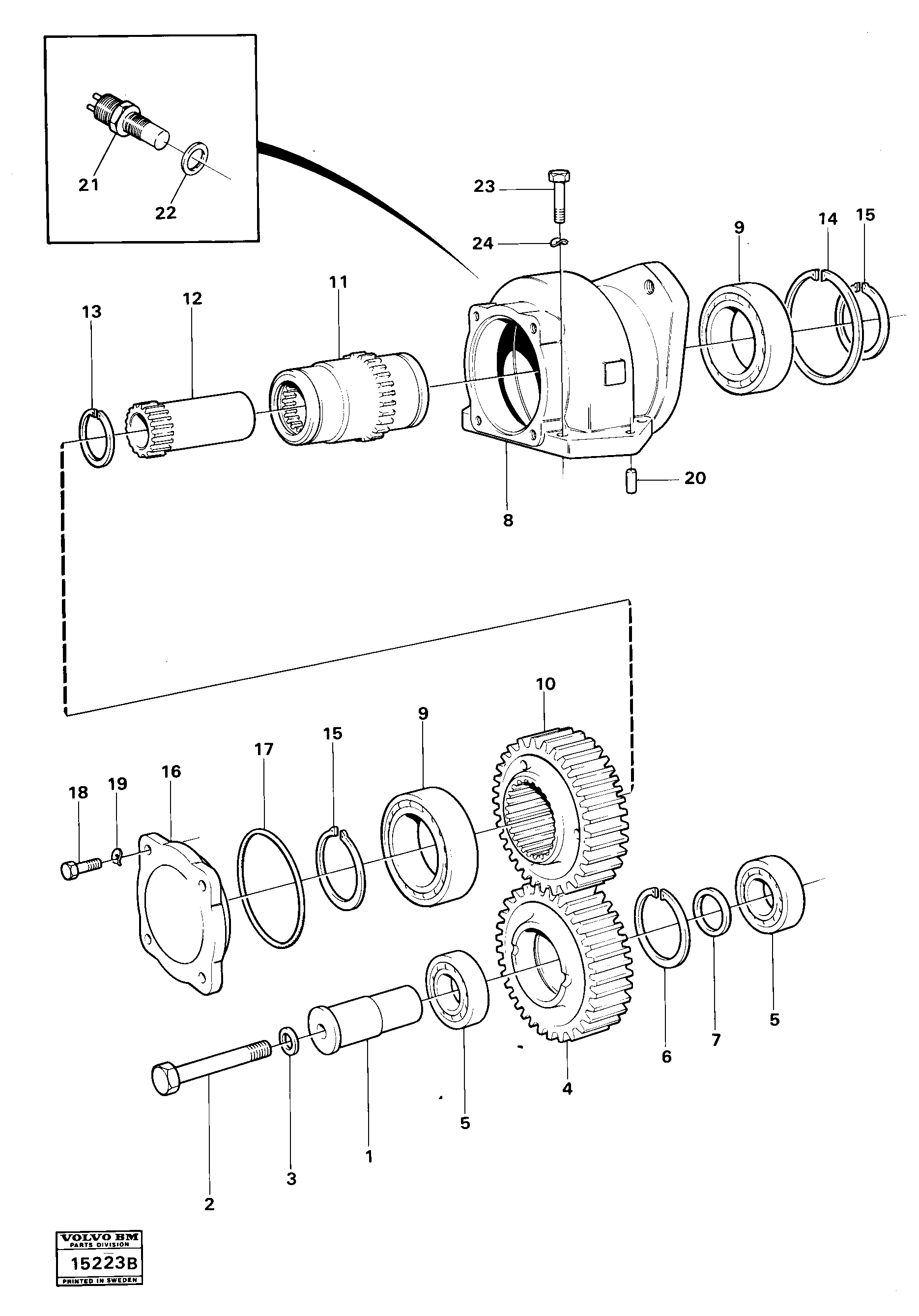 Схема запчастей Volvo 4500 4500 - 96702 Charging oil-pump drive (ht 120) 