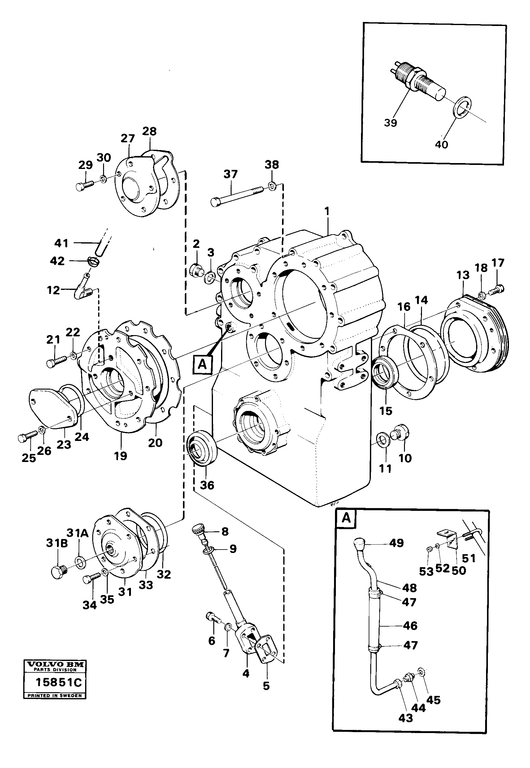 Схема запчастей Volvo 4500 4500 - 67705 Dropbox housing and cover 