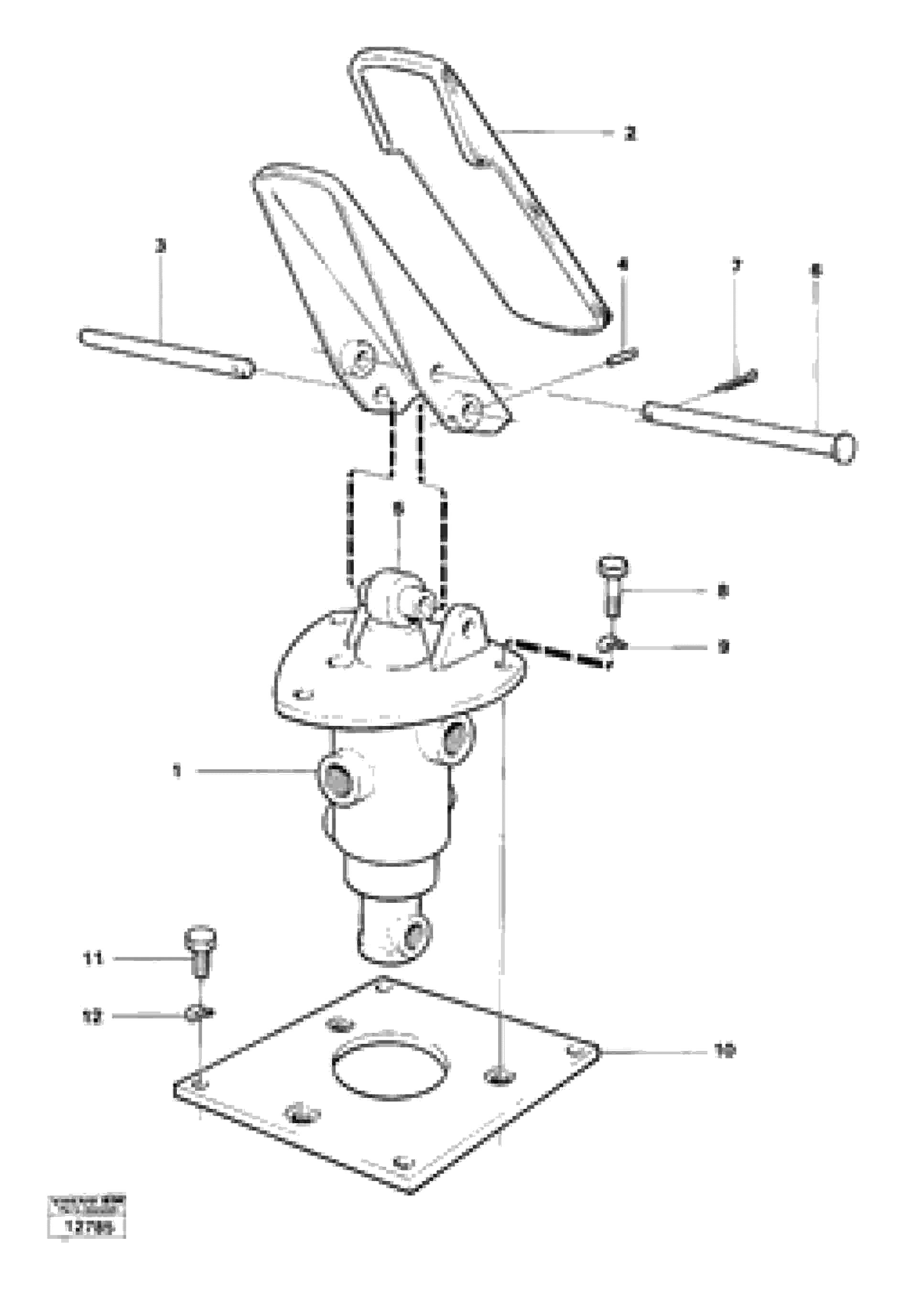 Схема запчастей Volvo 4500 4500 - 10131 Footbrake valve with mountings 