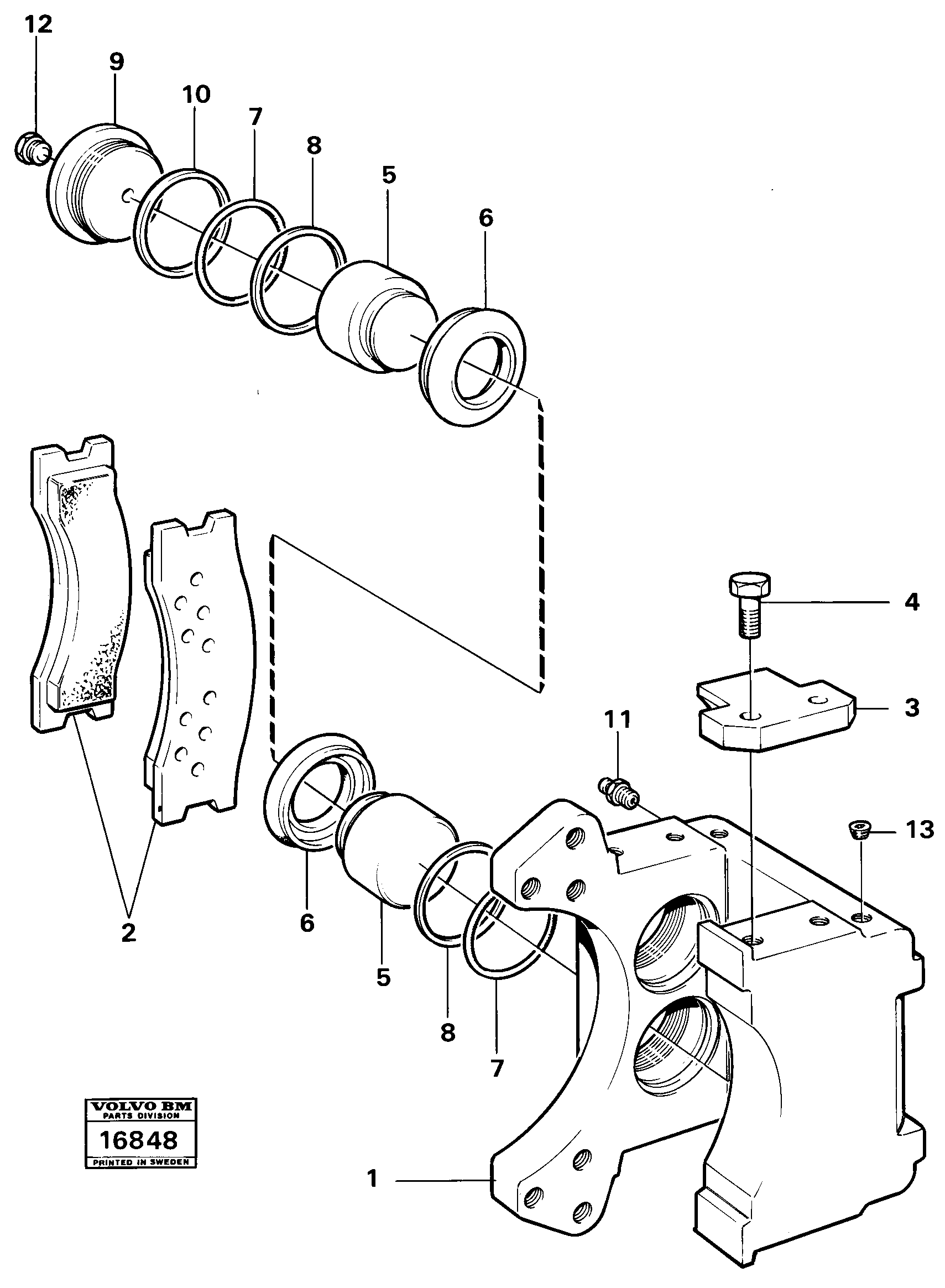 Схема запчастей Volvo 4500 4500 - 11277 Disc brake 