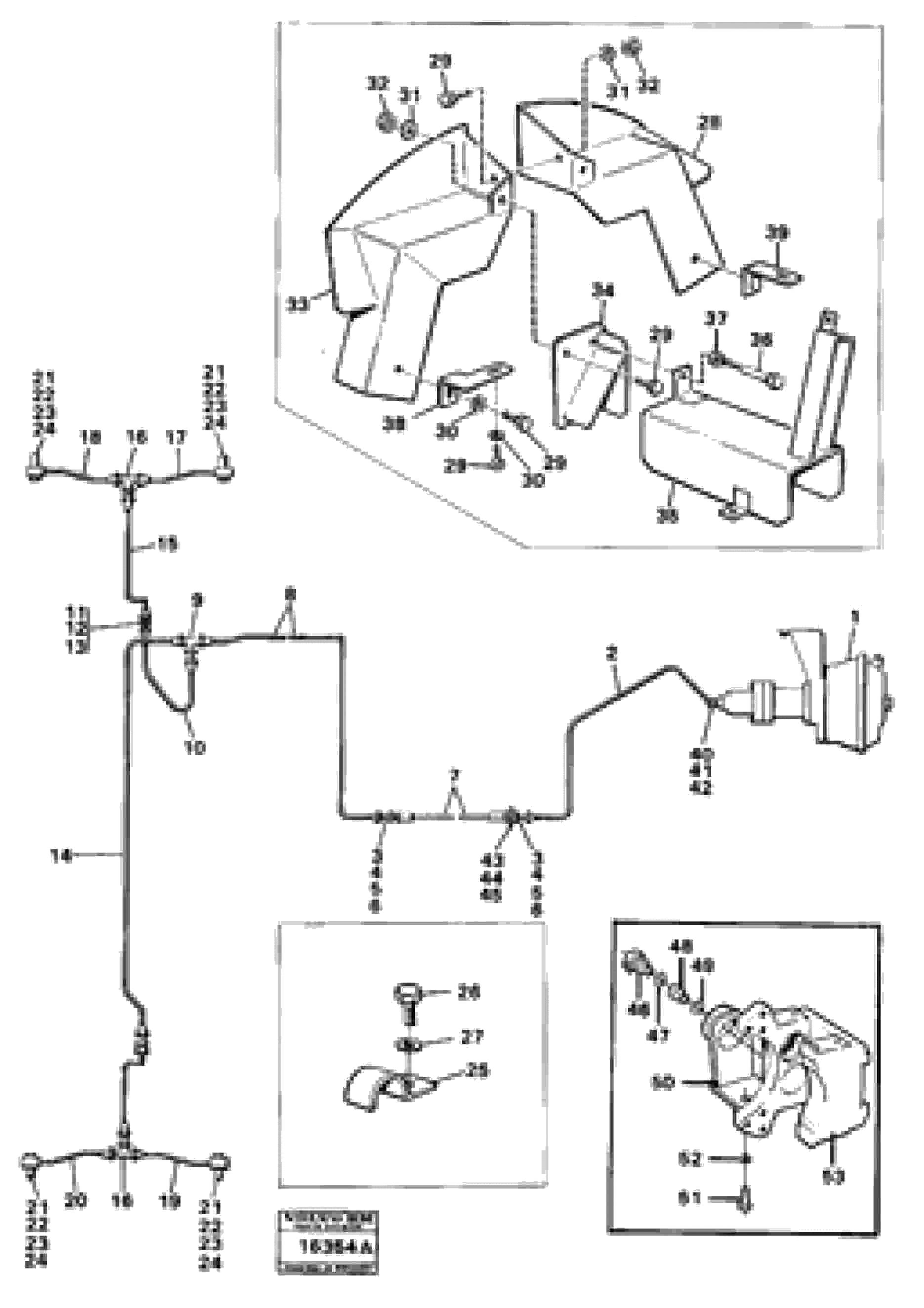 Схема запчастей Volvo 4500 4500 - 363 Hydraulic system front Tillv.nr -1721 