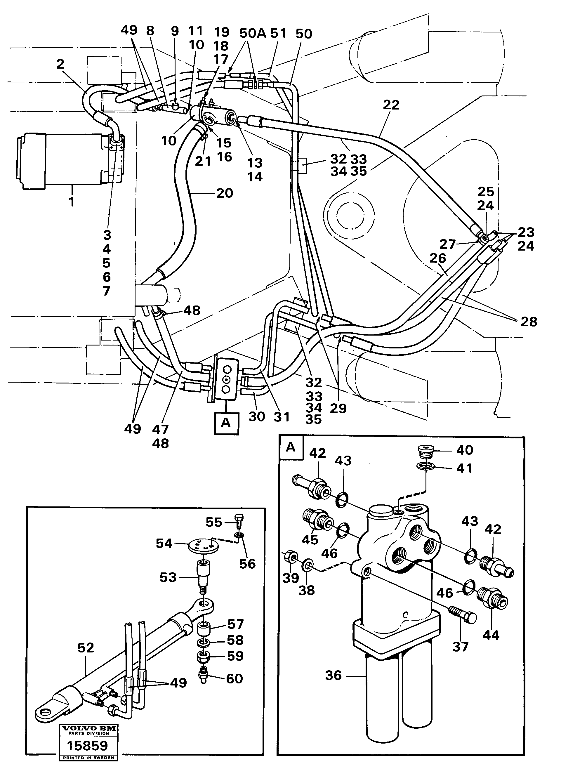 Схема запчастей Volvo 4500 4500 - 100799 Steering system prod nr 33300,33303 