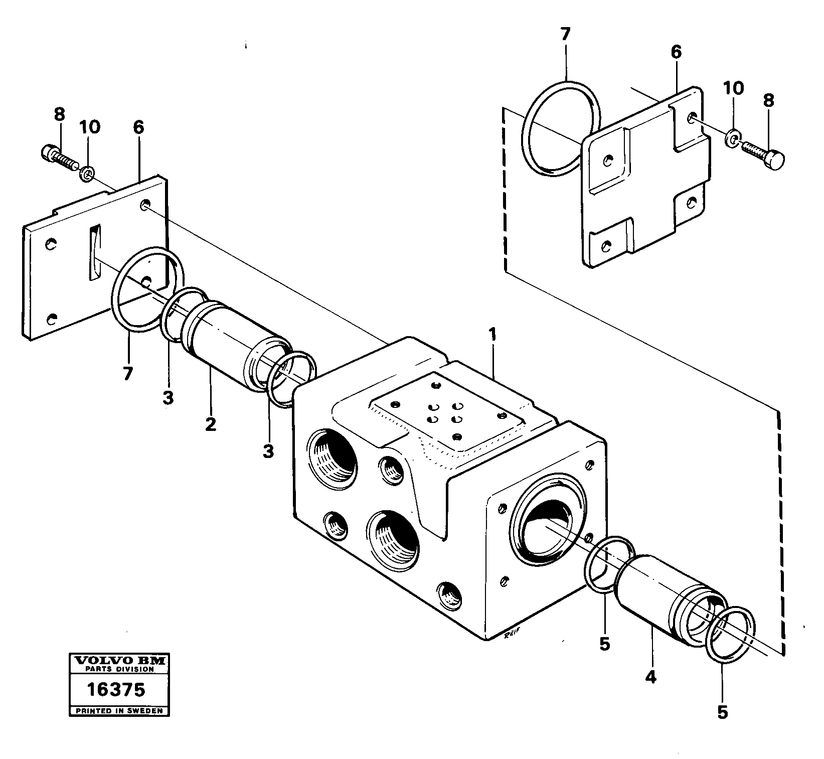 Схема запчастей Volvo 4500 4500 - 17747 Valve section 