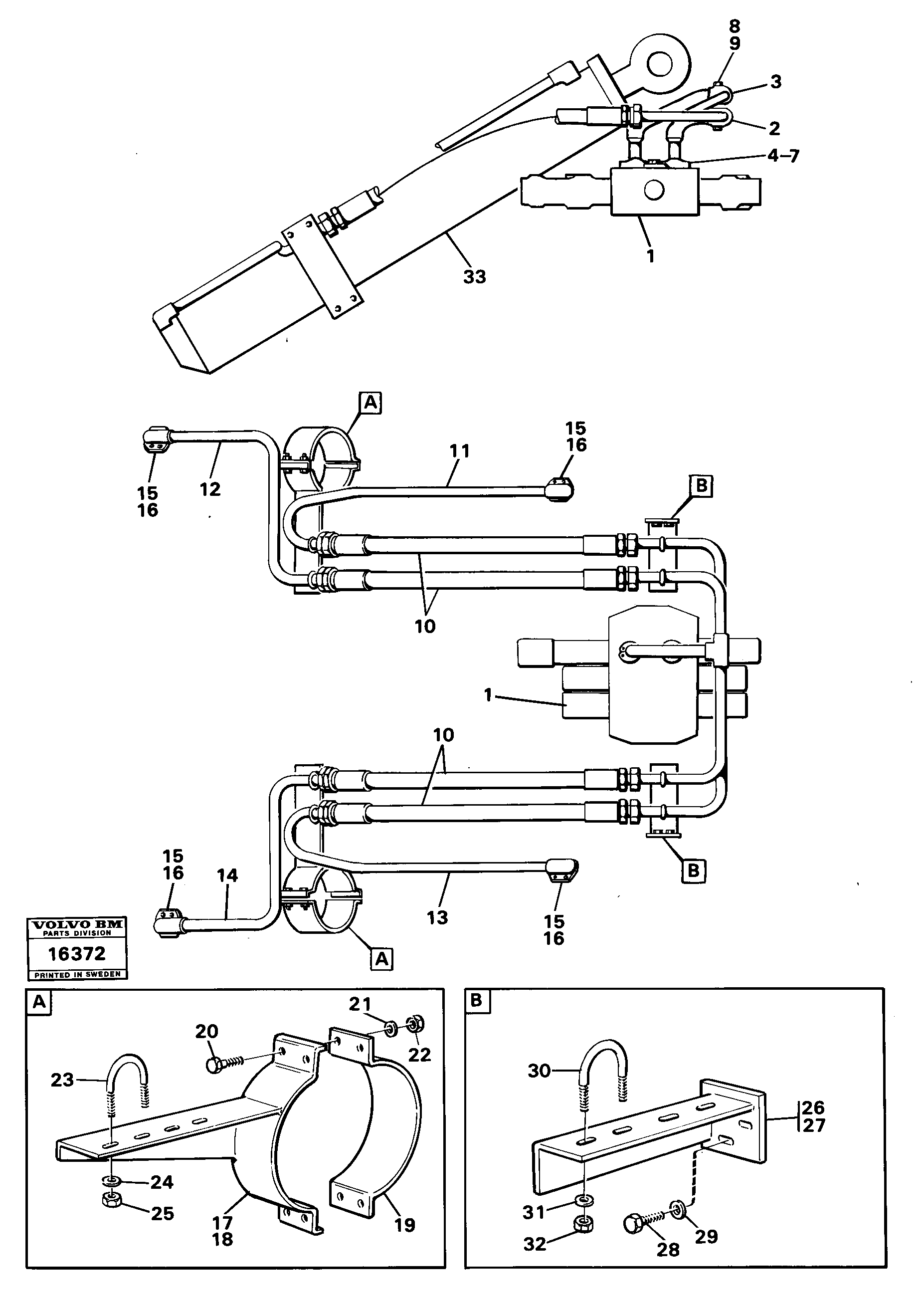 Схема запчастей Volvo 4500 4500 - 37554 Lifting system 