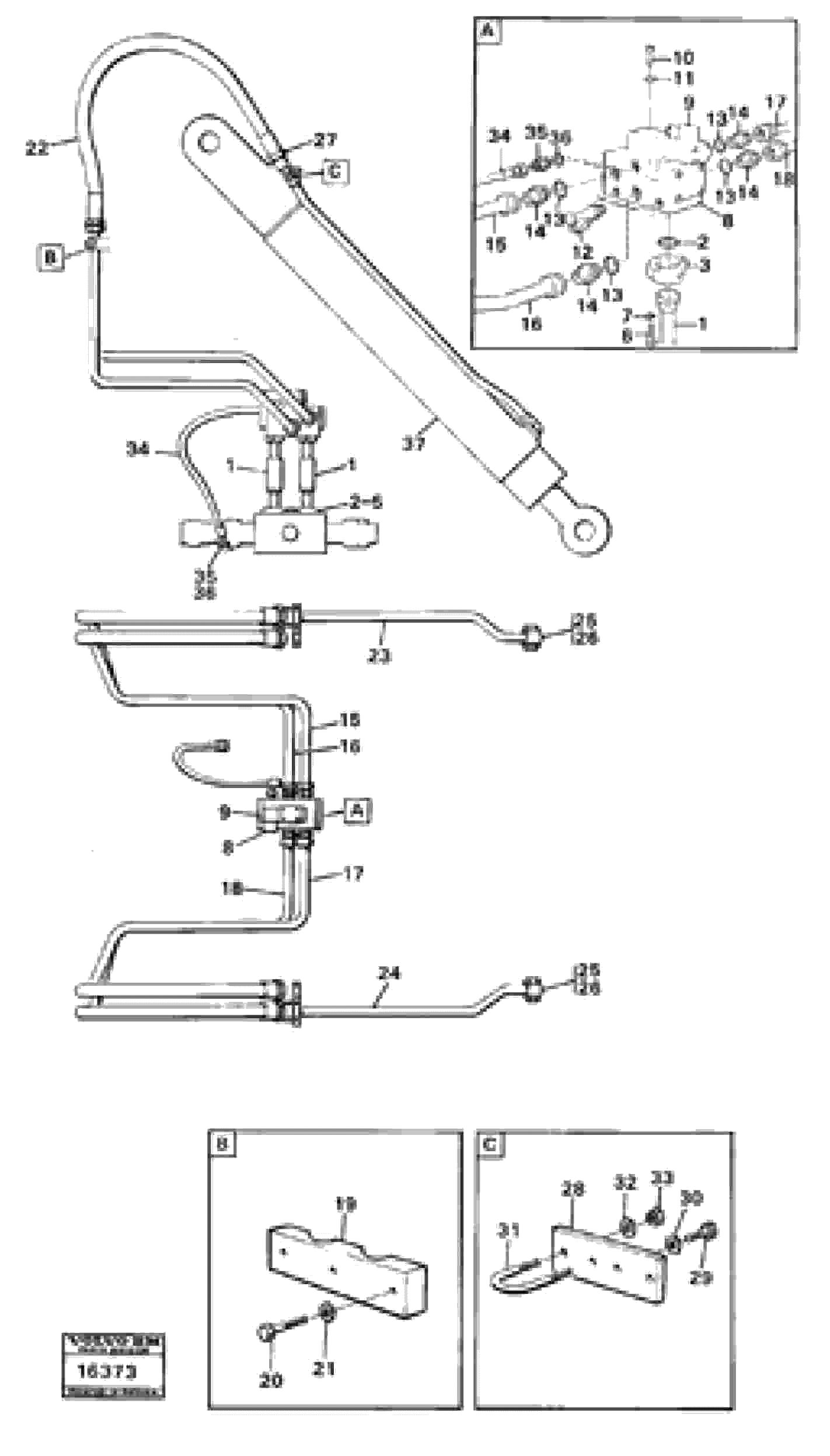 Схема запчастей Volvo 4500 4500 - 99015 Tilting system 