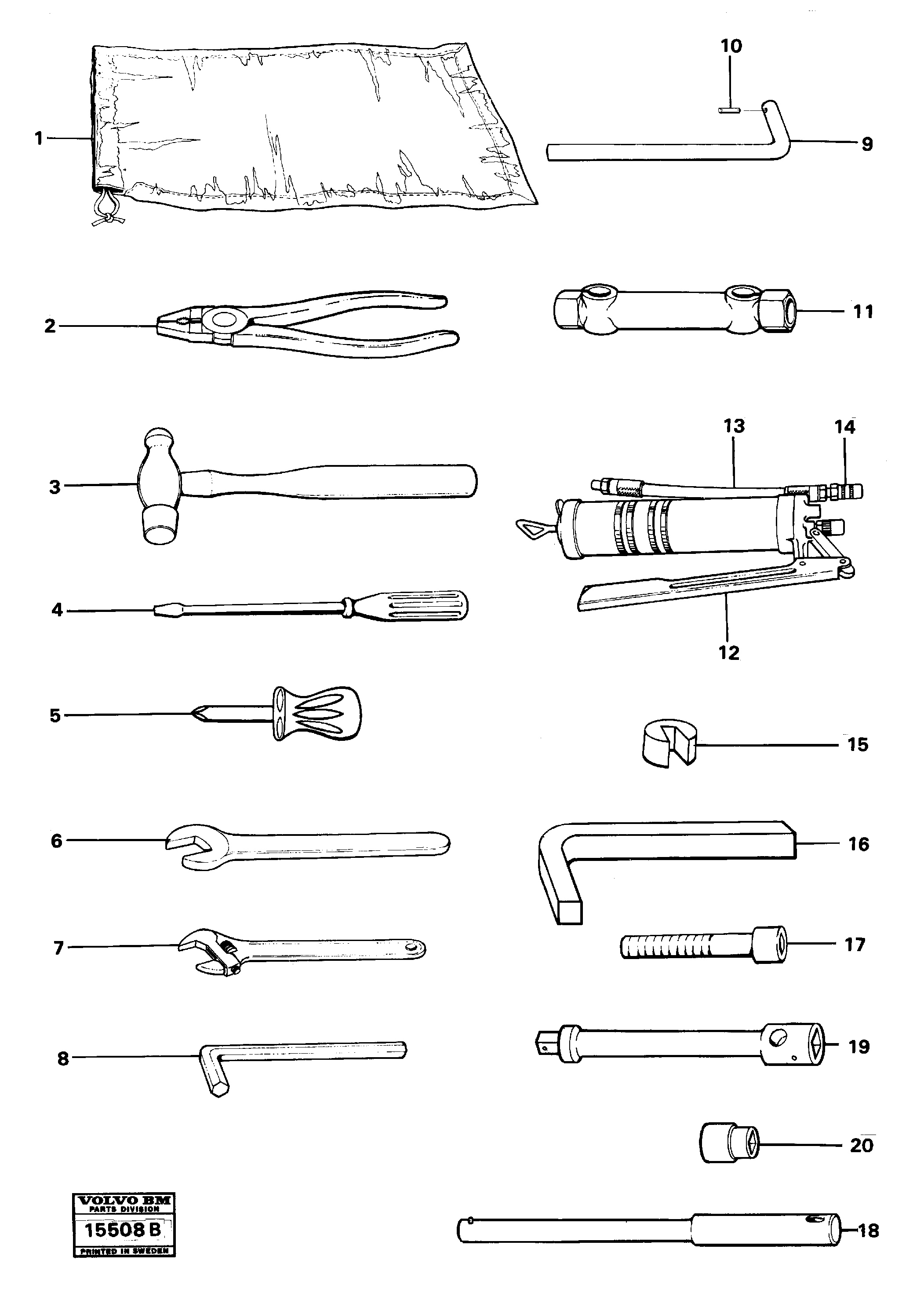 Схема запчастей Volvo 4500 4500 - 52130 Tools 98192,99432 