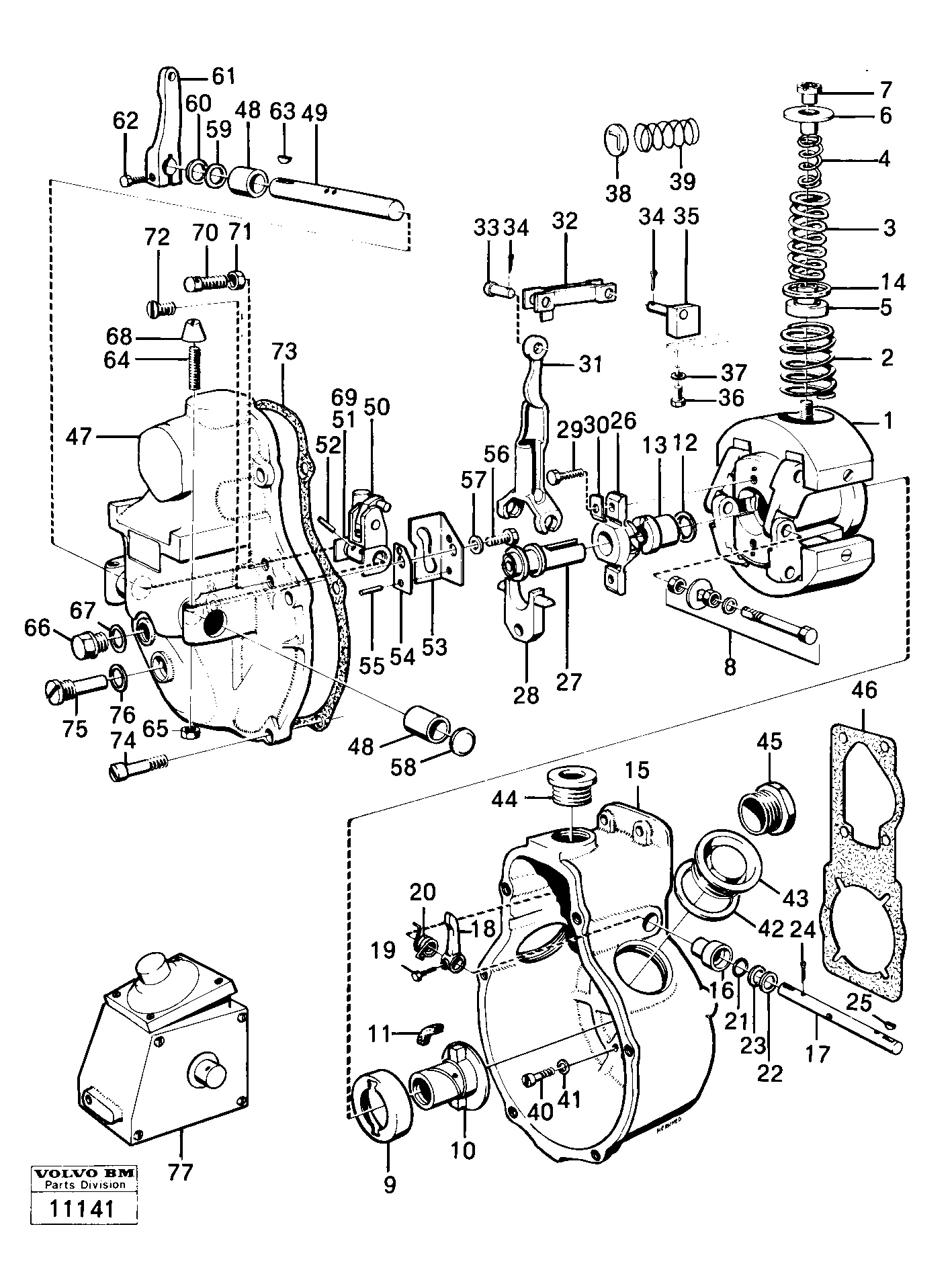 Схема запчастей Volvo 4600 4600 - 70442 Centrifugal governor 