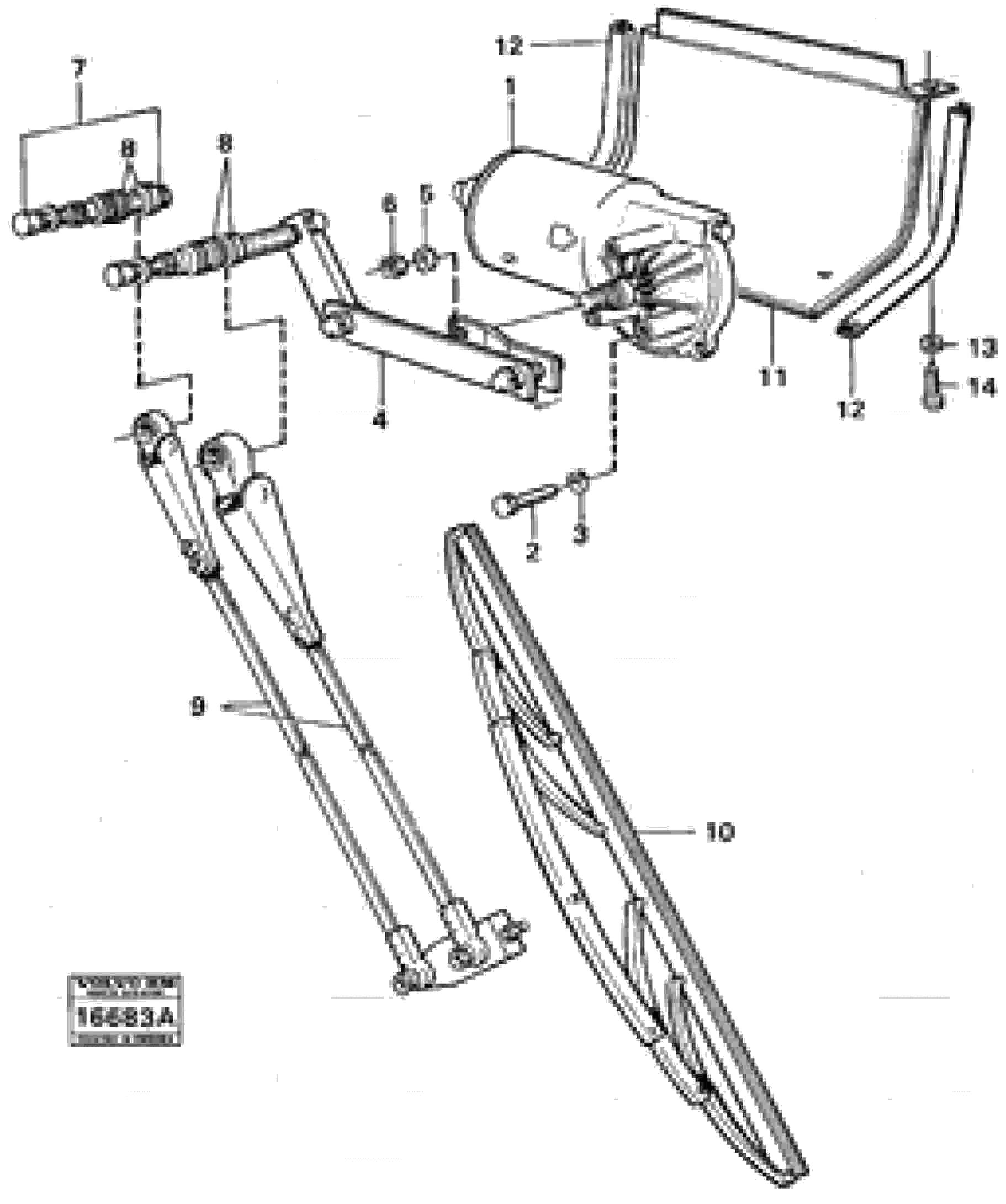 Схема запчастей Volvo 4600 4600 - 194 Windshield wipers front 