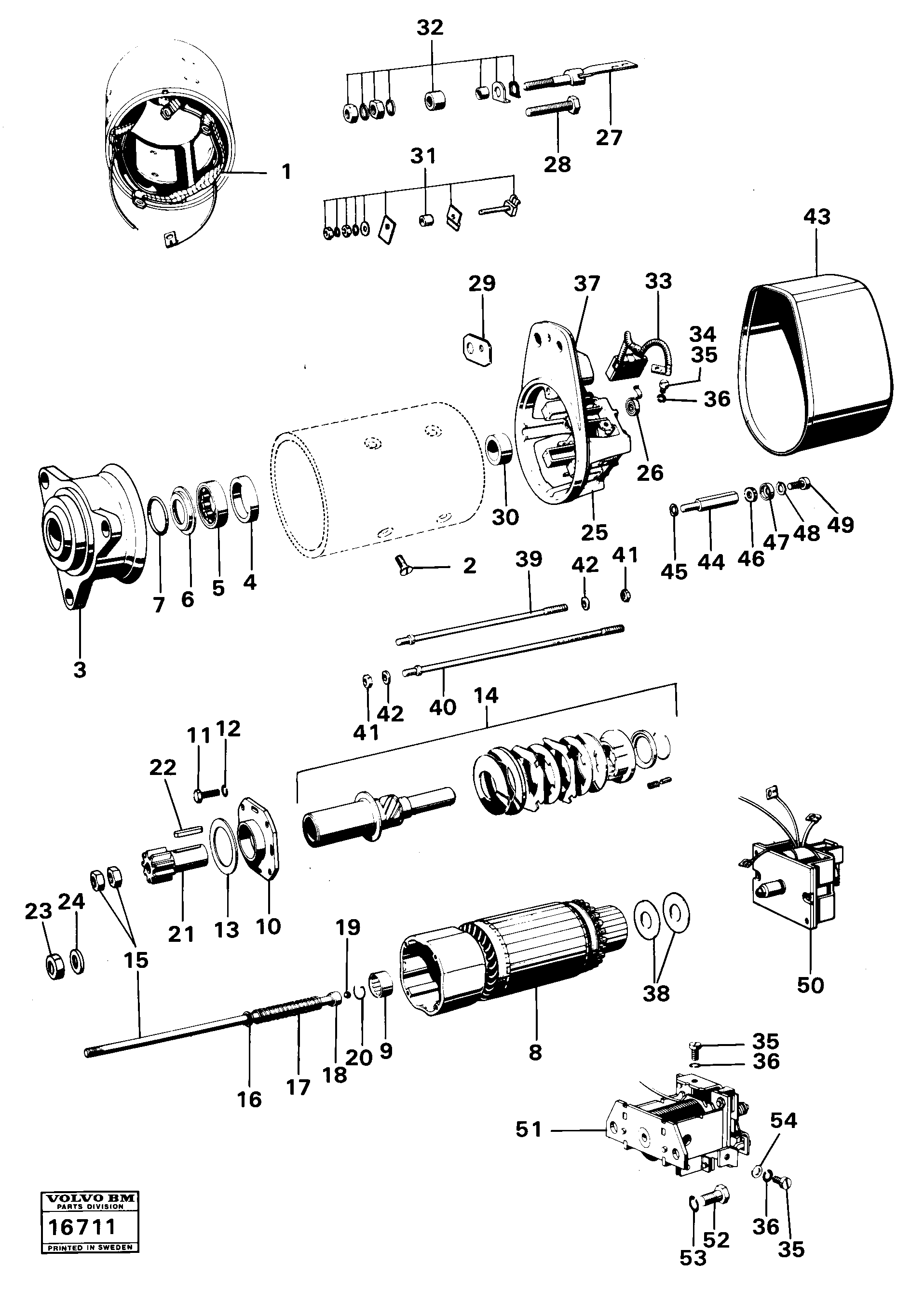 Схема запчастей Volvo 4600 4600 - 22587 Starter motor 