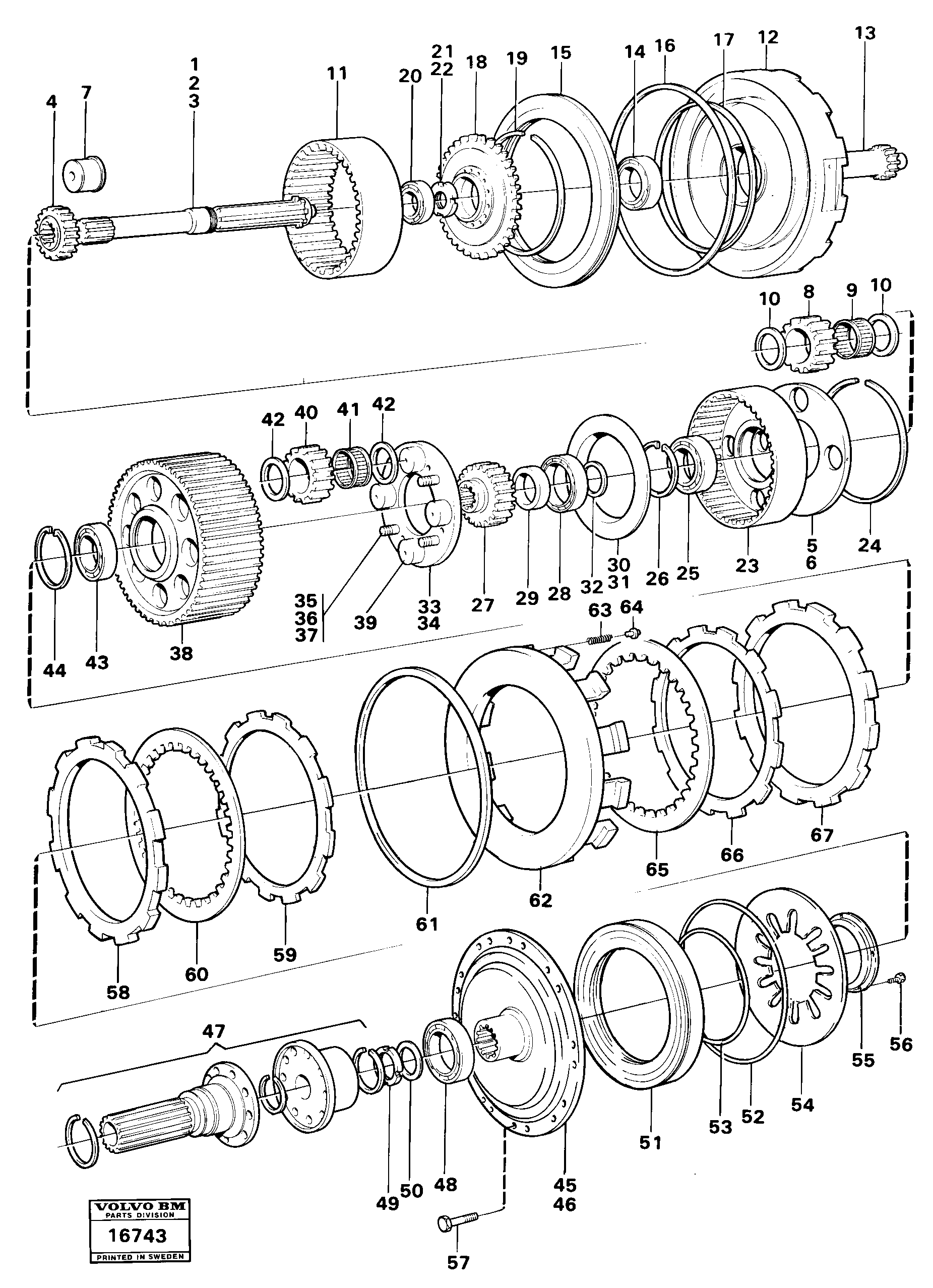 Схема запчастей Volvo 4600 4600 - 1415 Input shaft 