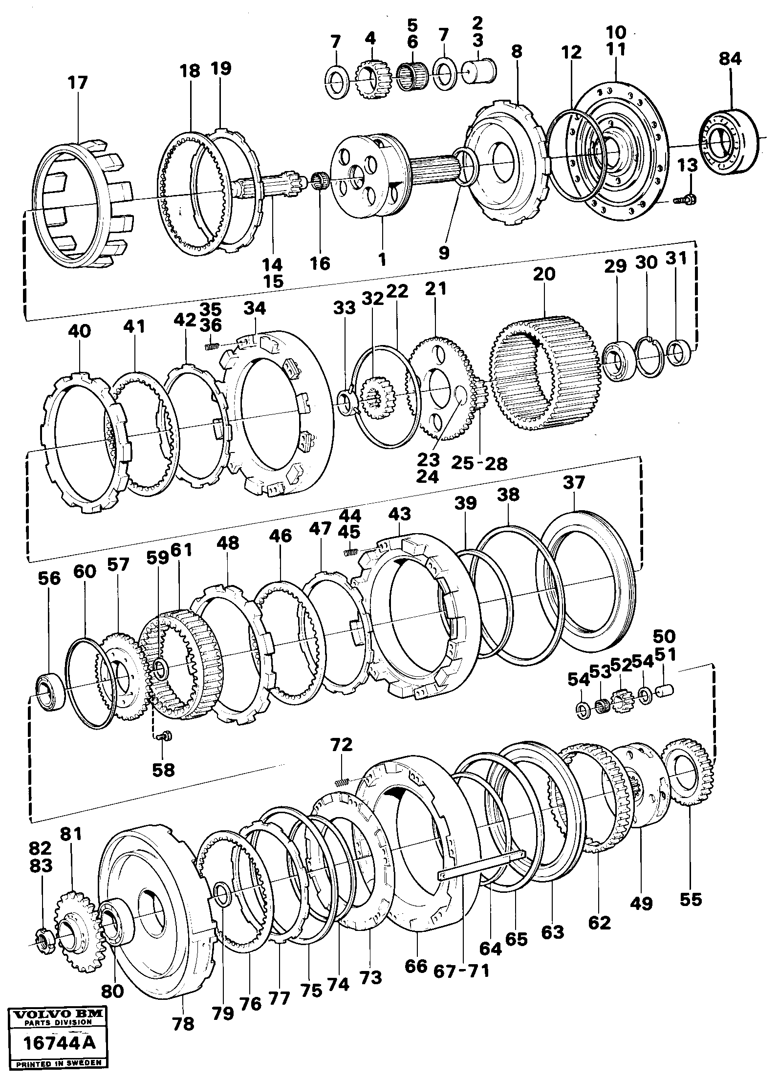 Схема запчастей Volvo 4600 4600 - 1417 Output gear 