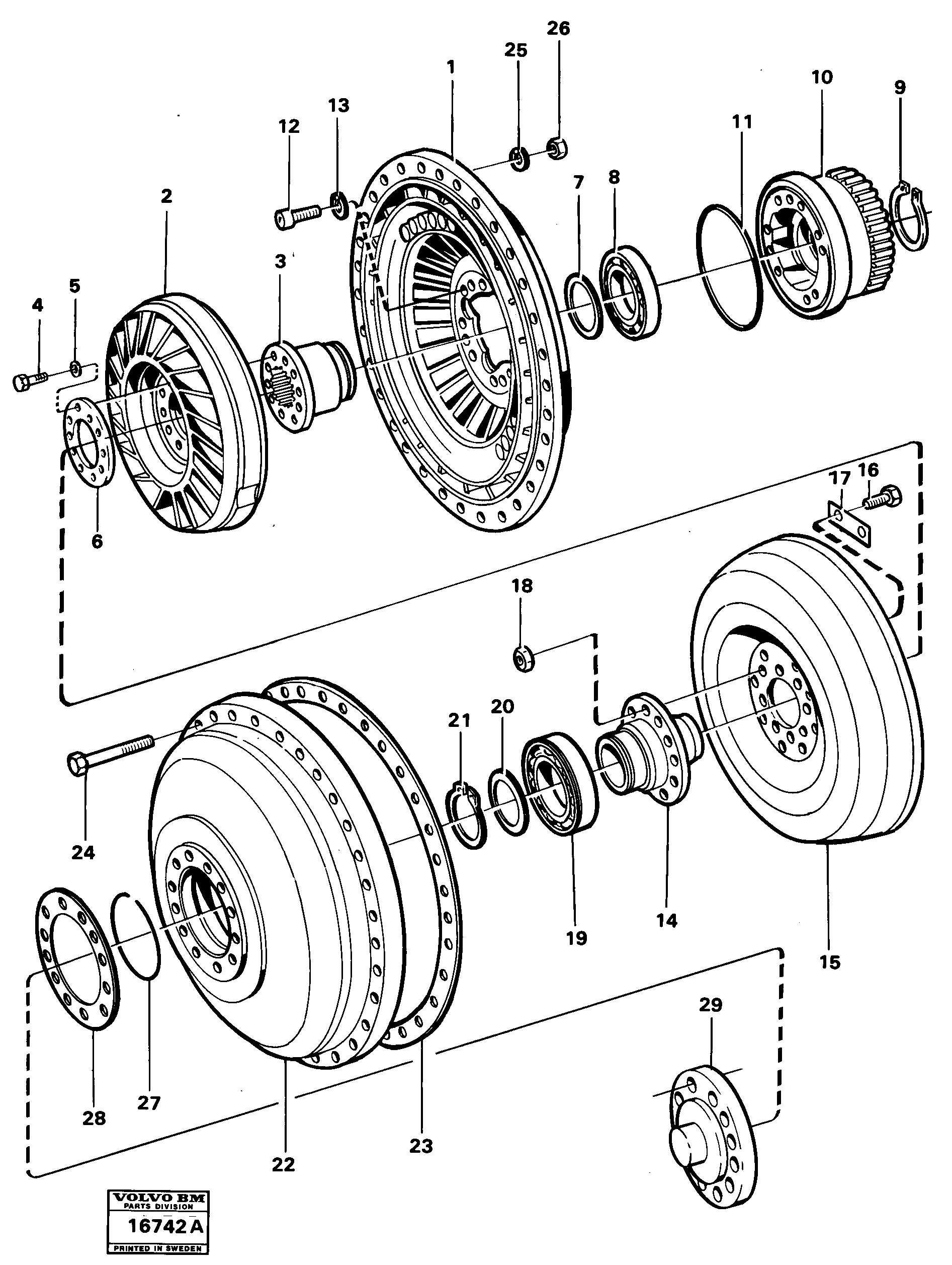 Схема запчастей Volvo 4600 4600 - 27979 Torque converter 