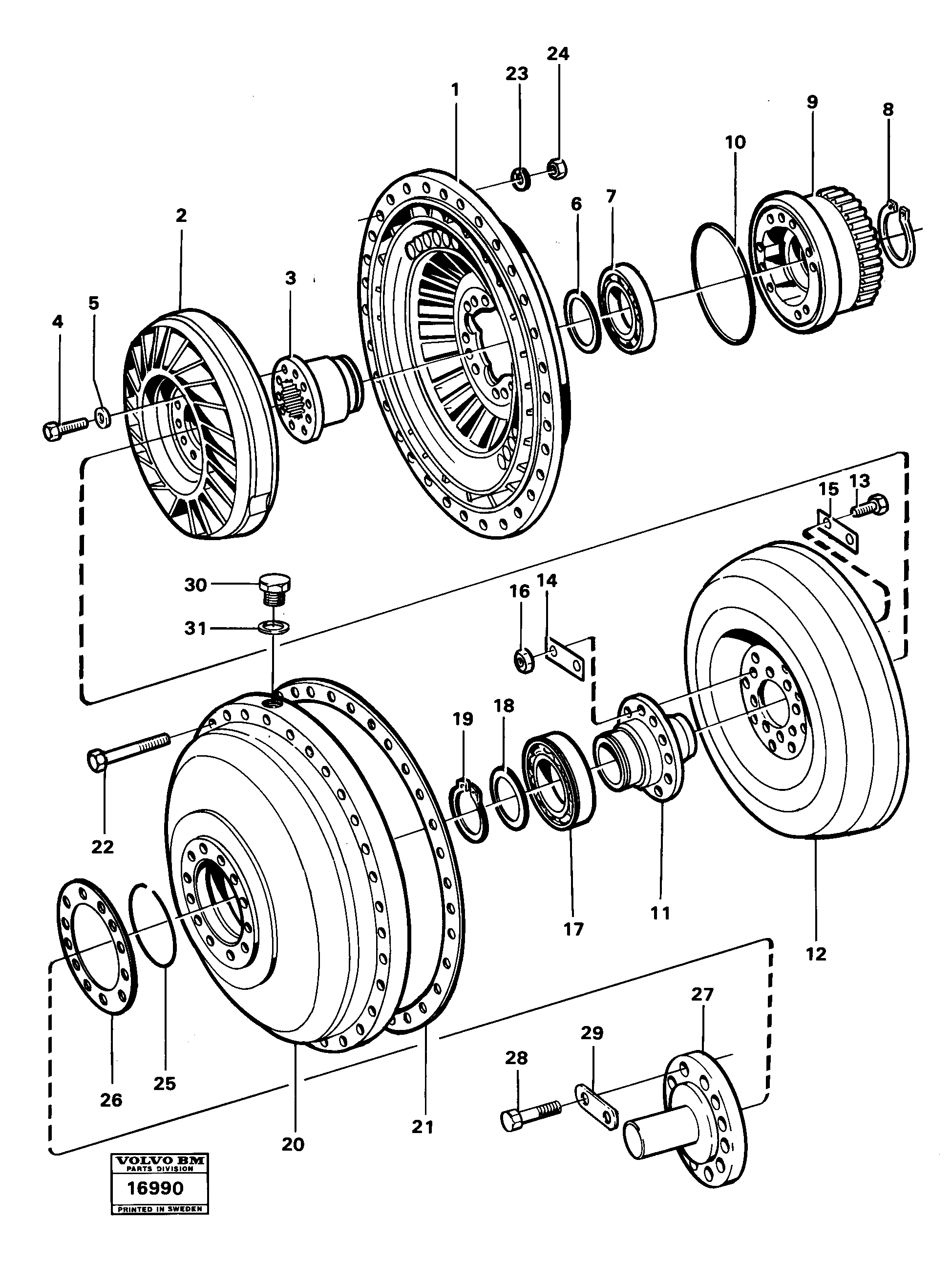 Схема запчастей Volvo 4600 4600 - 27980 Torque converter 