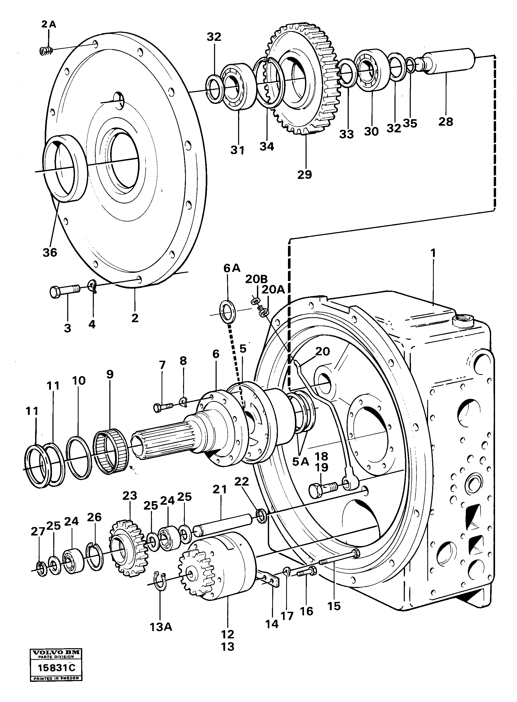 Схема запчастей Volvo 4600 4600 - 51221 Oil pump with drive 