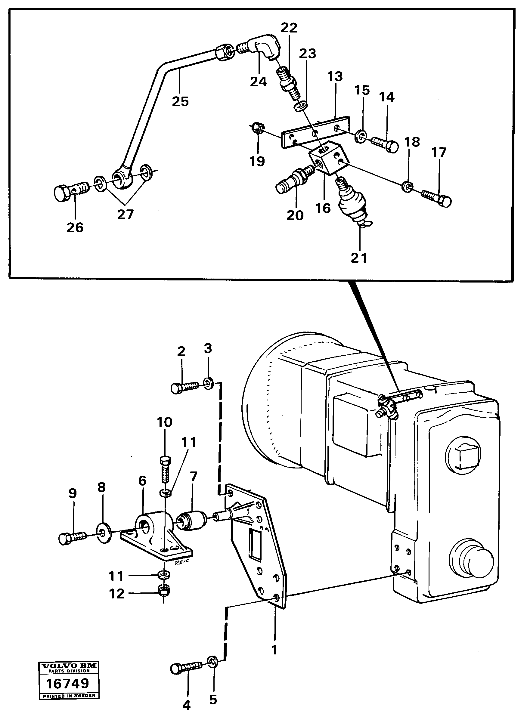 Схема запчастей Volvo 4600 4600 - 98424 Gearbox with suspension 