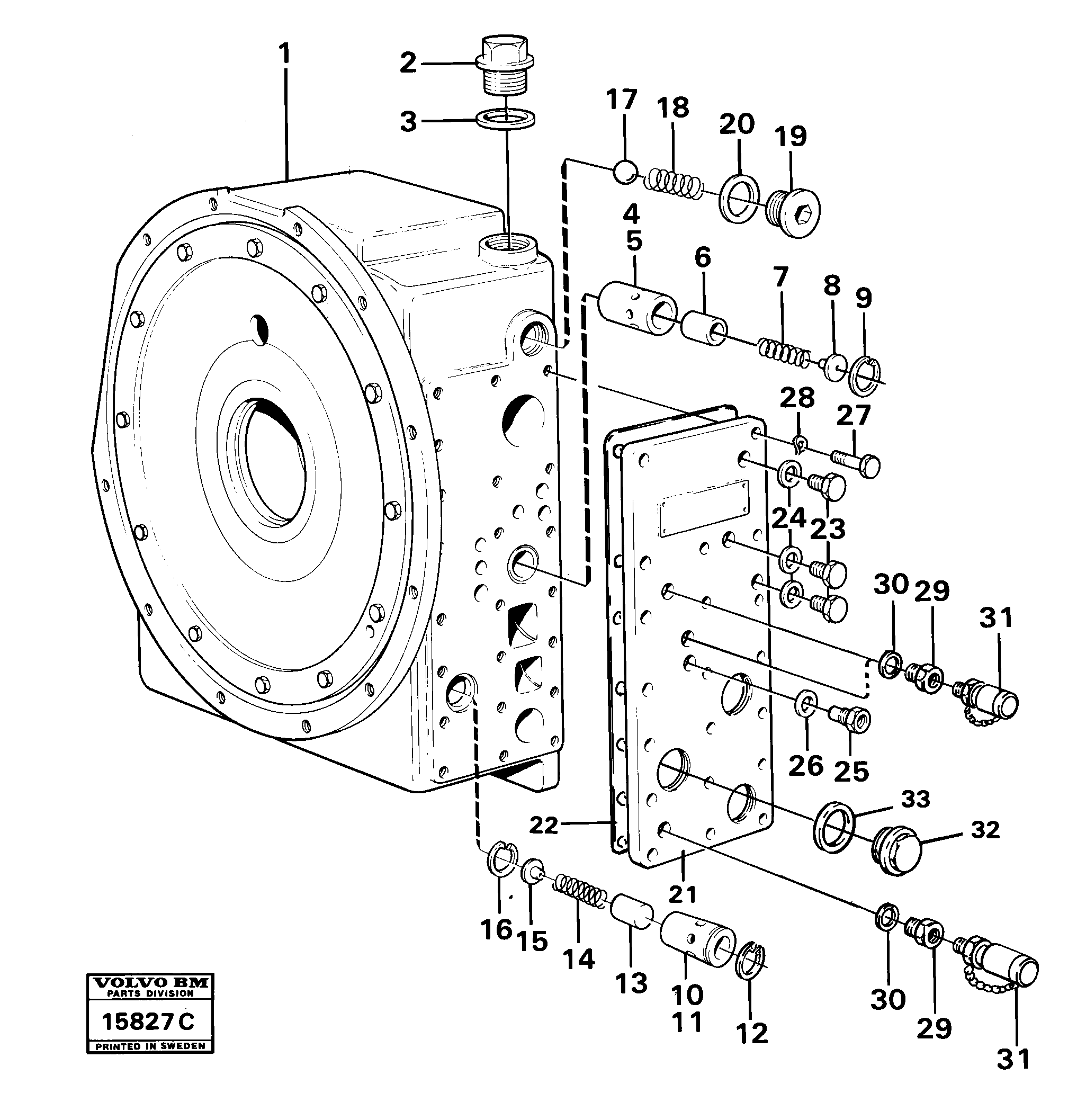 Схема запчастей Volvo 4600 4600 - 98458 Housing and pressure- regulator valve 