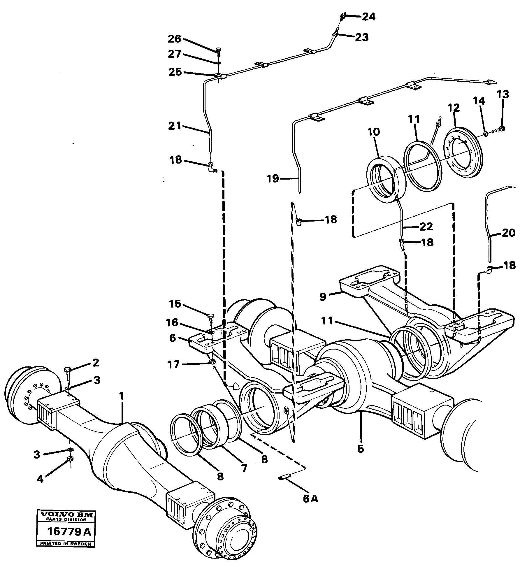 Схема запчастей Volvo 4600 4600 - 16425 Drive shafts with fitting parts 