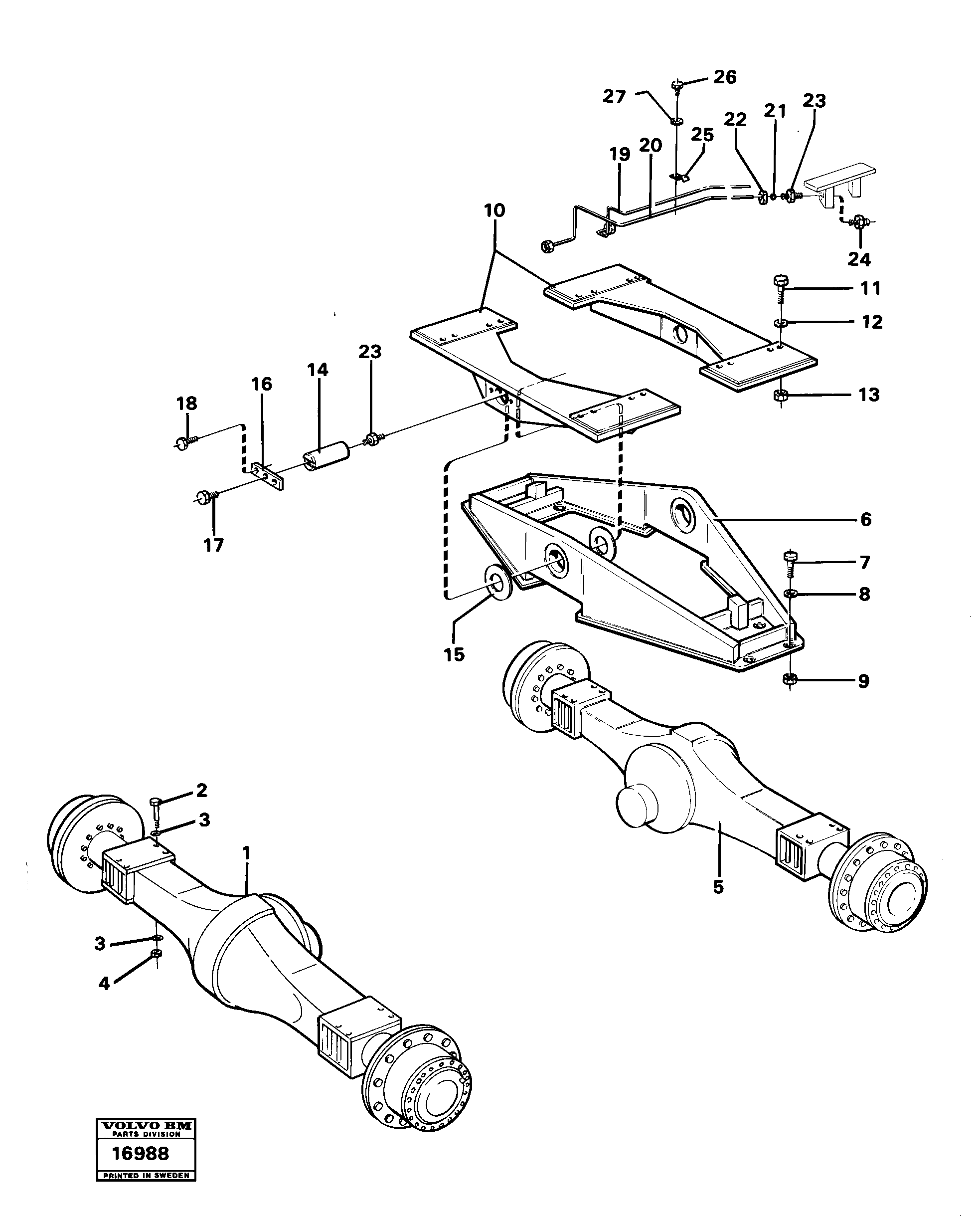 Схема запчастей Volvo 4600 4600 - 16426 Drive shafts with fitting parts 99284 