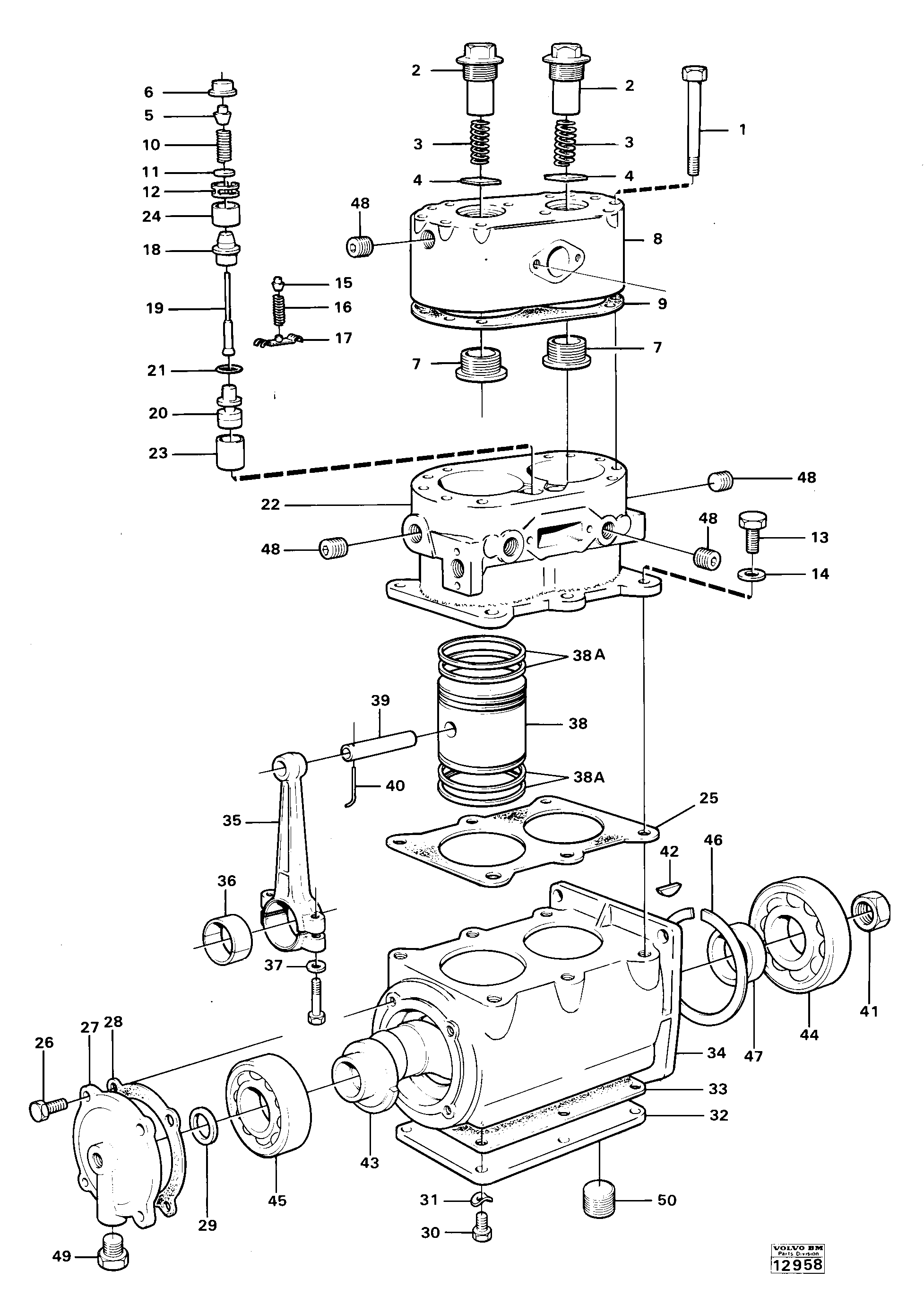 Схема запчастей Volvo 4600 4600 - 16429 Air compressor 