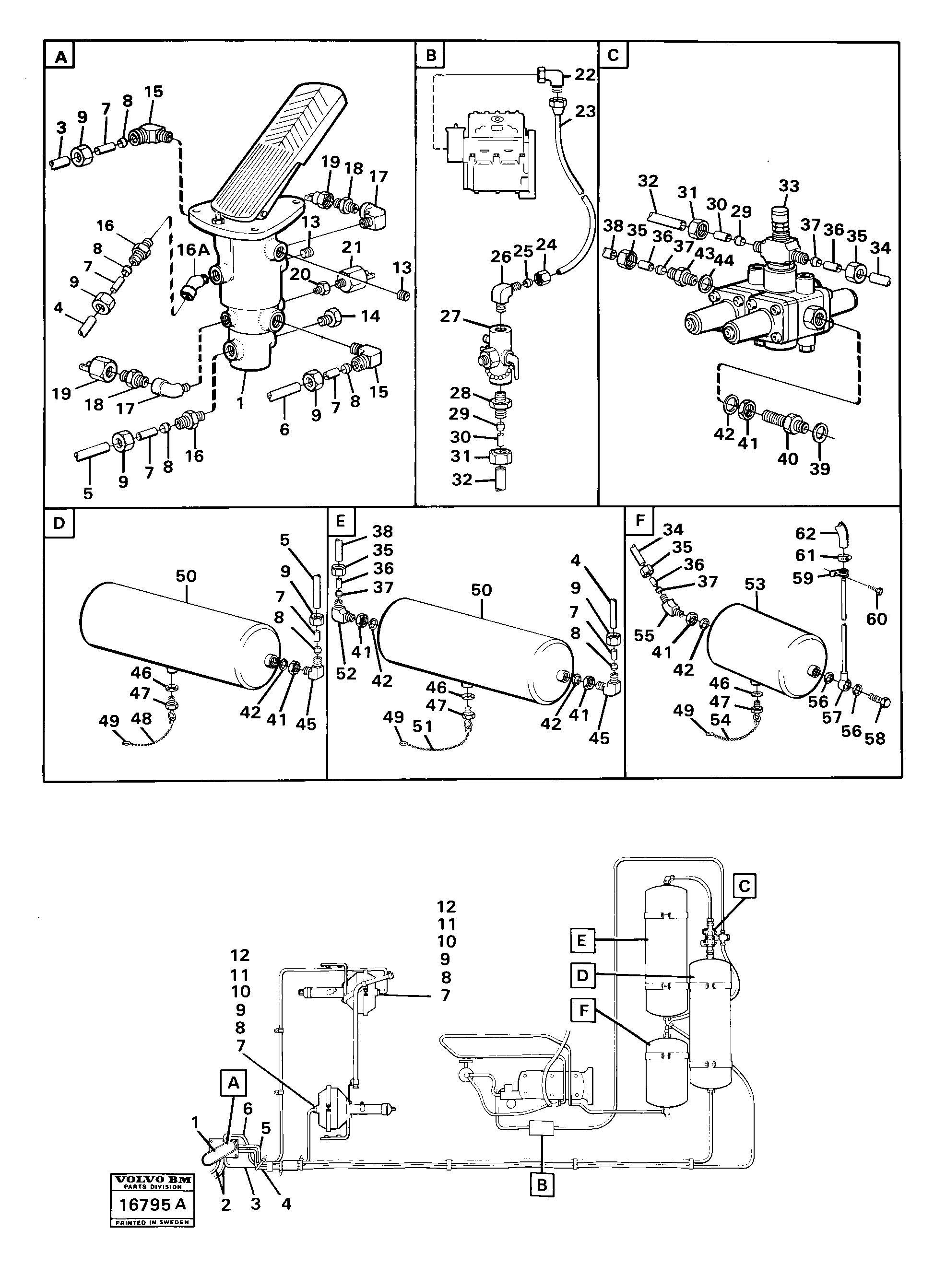 Схема запчастей Volvo 4600 4600 - 84992 Pneumatic system pipes 