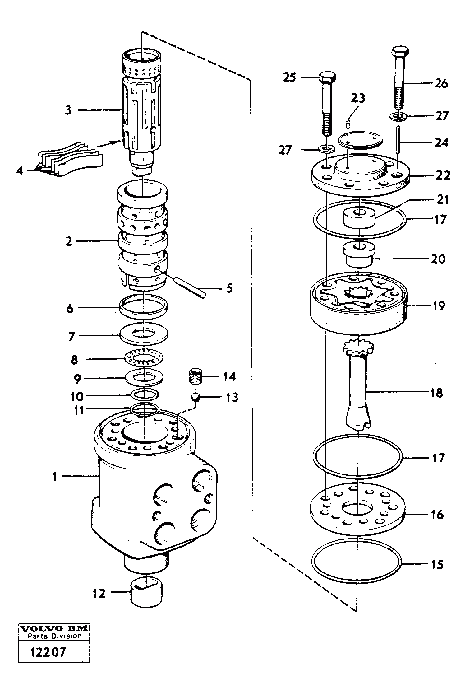 Схема запчастей Volvo 4600 4600 - 845 Steering unit 