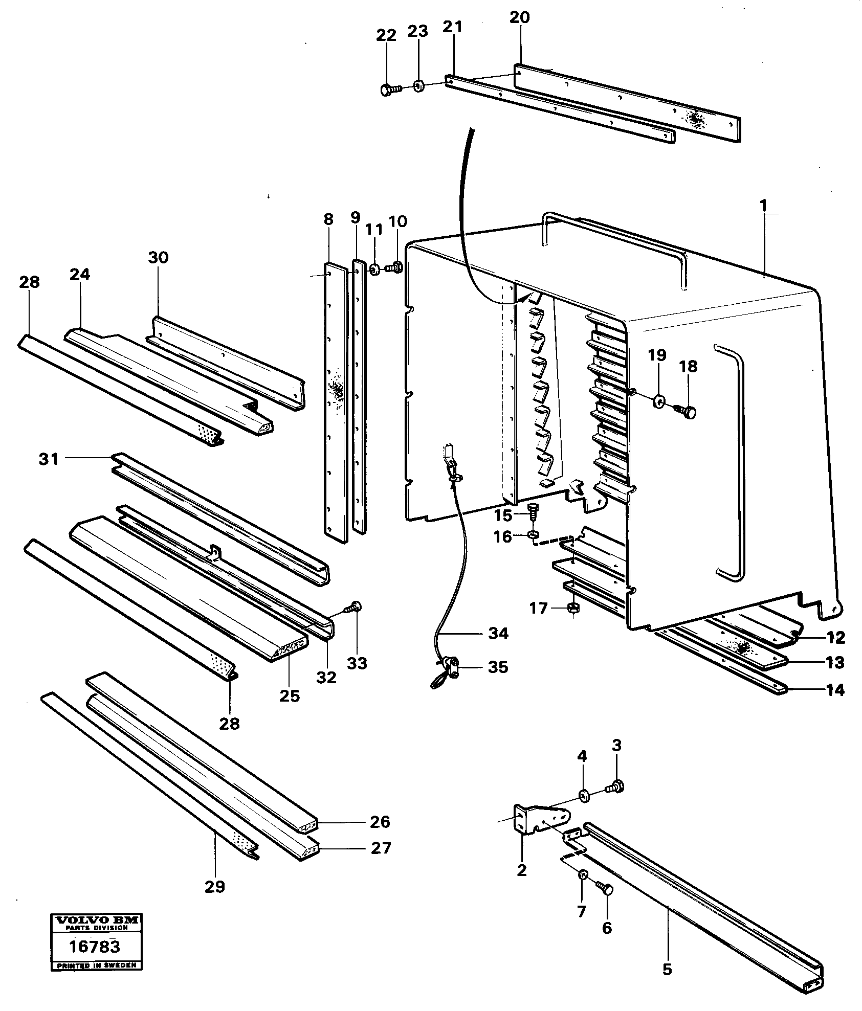 Схема запчастей Volvo 4600 4600 - 15120 Radiator casing 