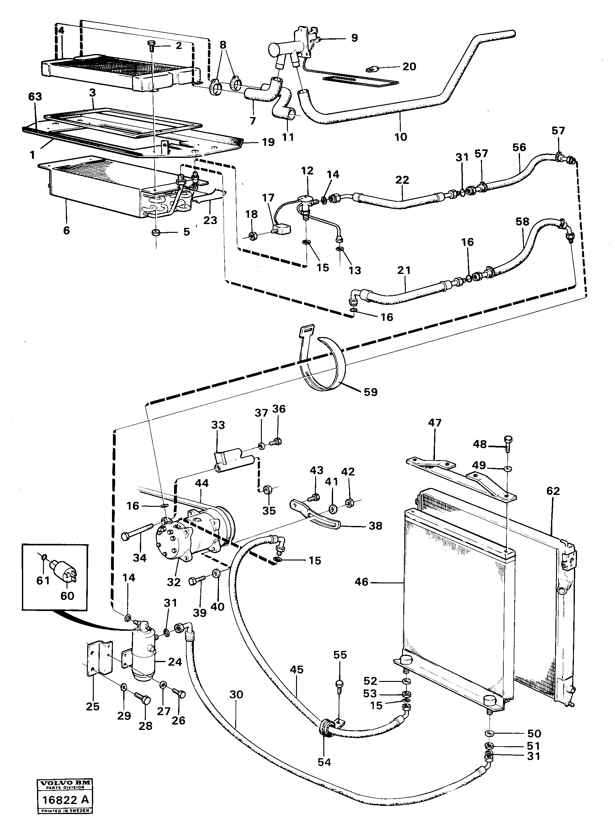 Схема запчастей Volvo 4600 4600 - 24147 Air-condition 98733, 99635 