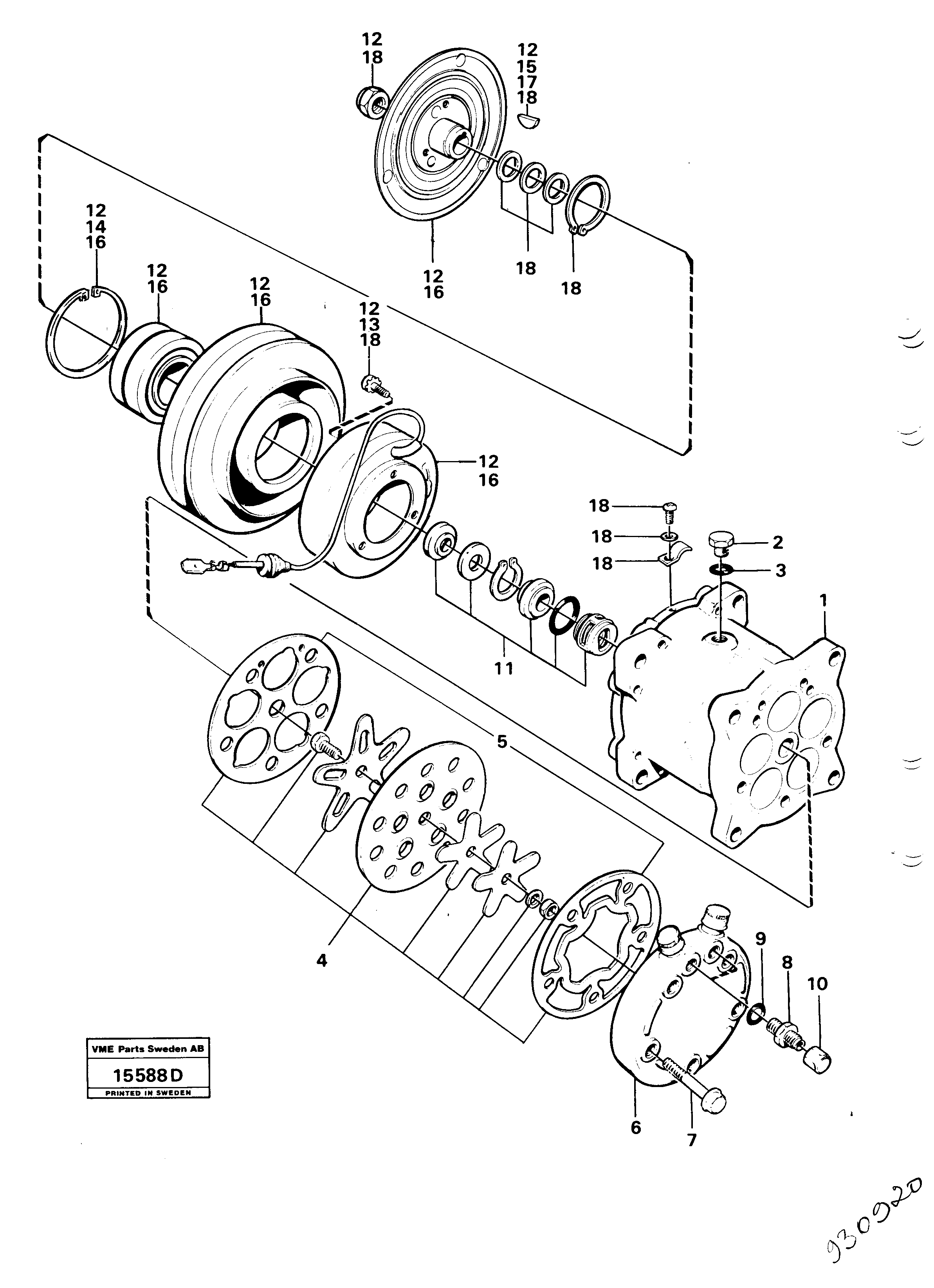 Схема запчастей Volvo 4600 4600 - 47882 Air compressor 