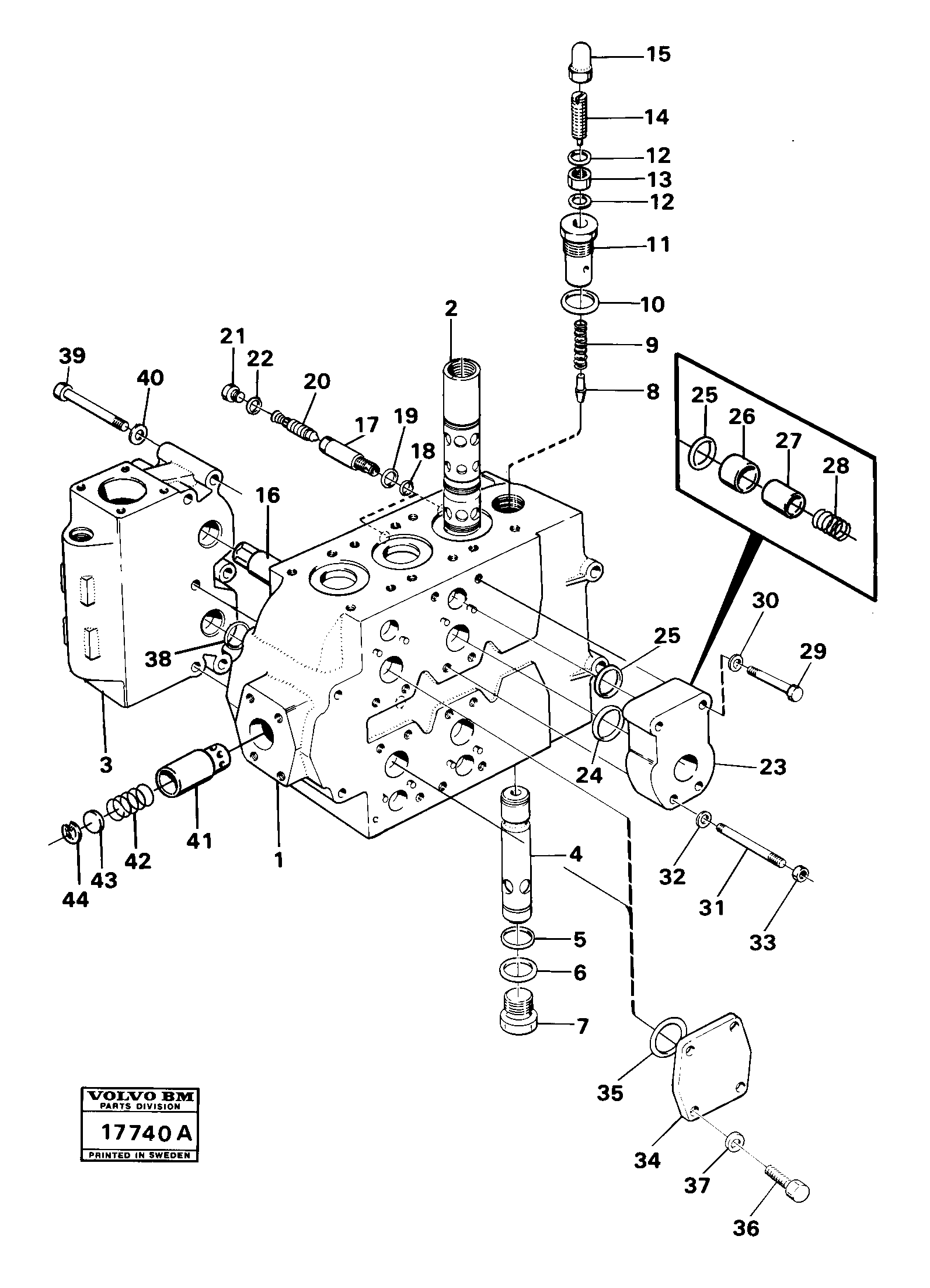 Схема запчастей Volvo 4600 4600 - 10774 Control valve tillv.nr 1839 - 